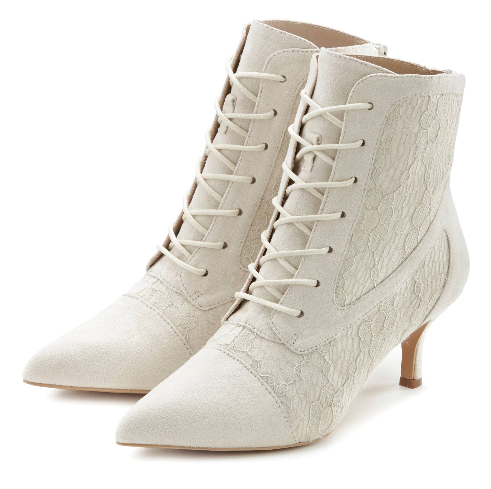 LASCANA Schnürstiefelette, in sexy Spitzen Optik, Stiefel LASCANA Schnürstiefelette, in sexy Spitzen Optik, Stiefel von LASCANA