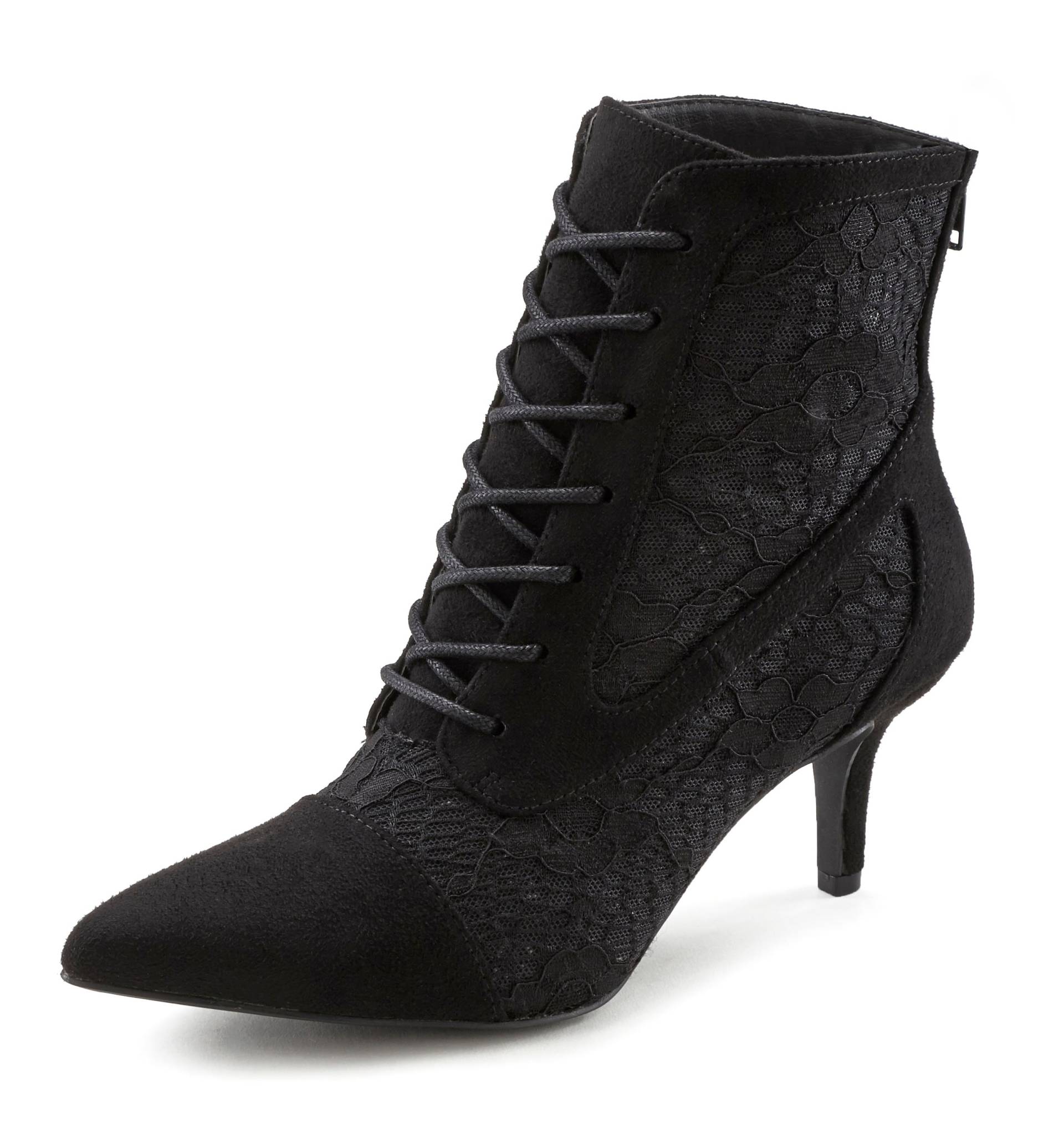 LASCANA Schnürstiefelette, in sexy Spitzen Optik, Stiefel LASCANA Schnürstiefelette, in sexy Spitzen Optik, Stiefel von LASCANA