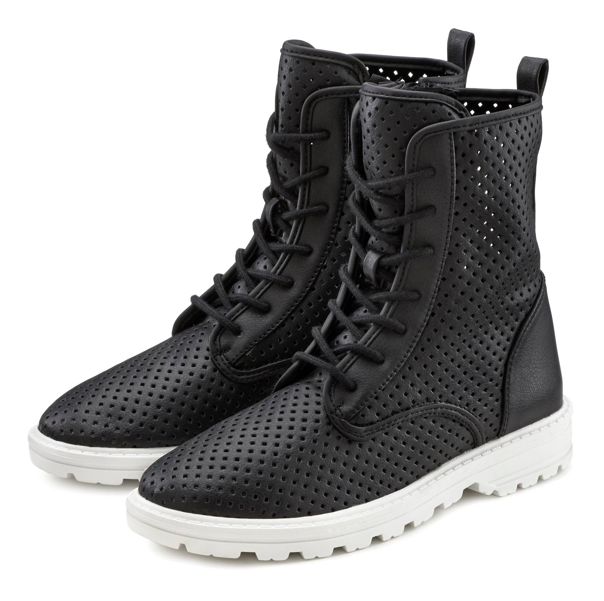 LASCANA Schnürstiefelette, zum Schnüren mit modischen Cut-Outs, Stiefel, Boots, High-Sneaker LASCANA Schnürstiefelette, zum Schnüren mit modischen Cut-Outs, Stiefel, Boots, High-Sneaker von LASCANA
