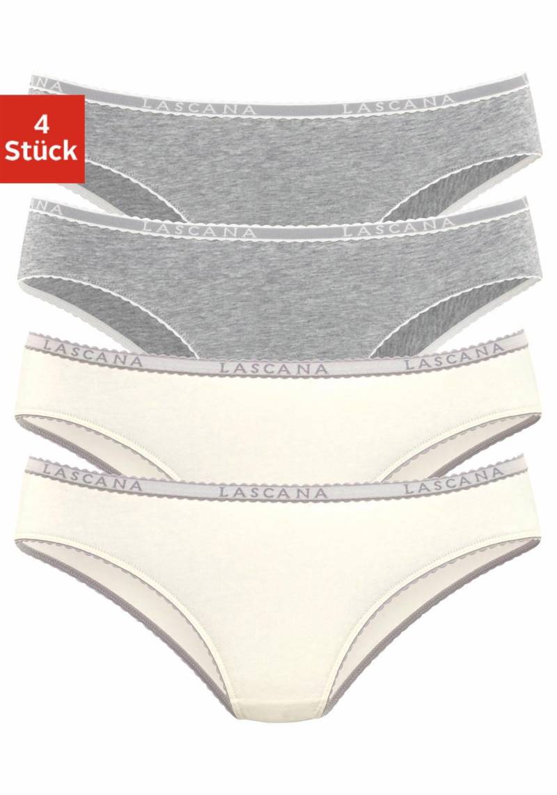 LASCANA Slip, (4er-Pack), aus elastischer Baumwoll-Qualität von LASCANA