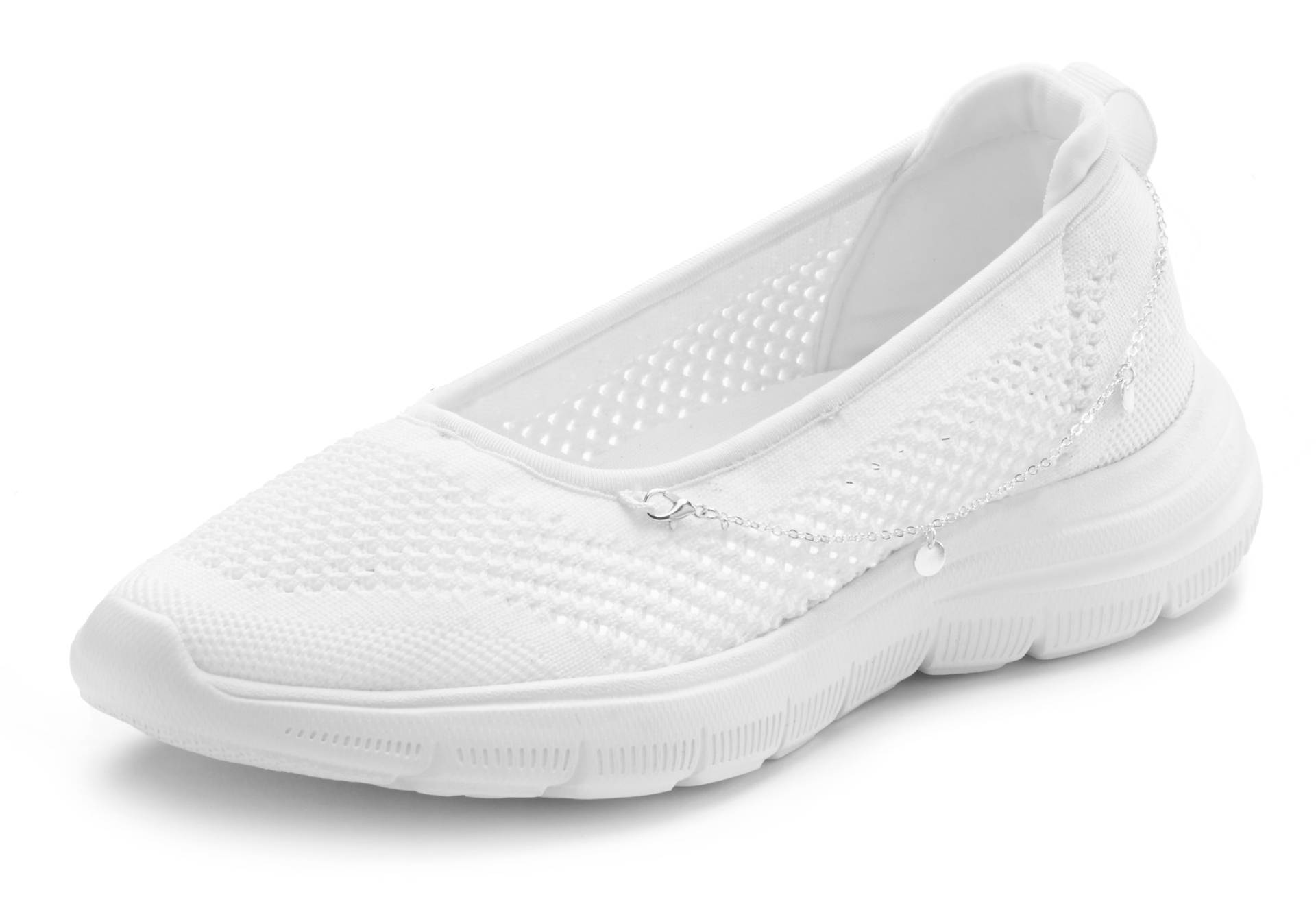 LASCANA Sneaker »Slip-On-Sneaker«, mit Ketten-Element, Slipper, Ballerina, Halbschuhe VEGAN von LASCANA