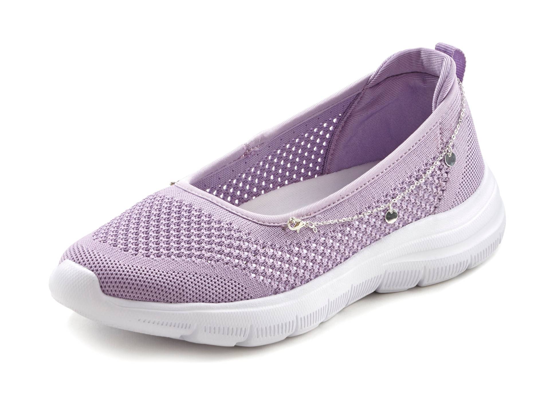 LASCANA Sneaker »Slip-On-Sneaker«, mit Ketten-Element, Slipper, Ballerina, Halbschuhe VEGAN von LASCANA