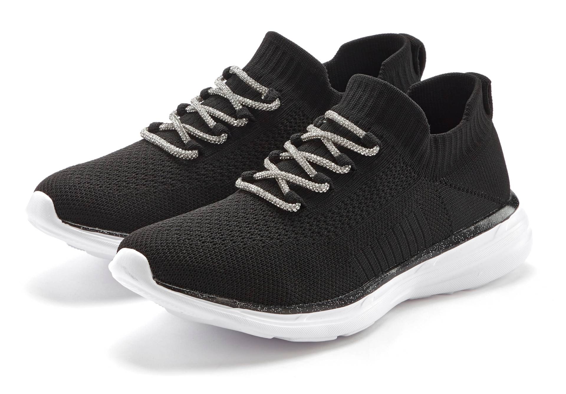 LASCANA Sneaker, mit modischer Glitzerschnürung VEGAN LASCANA Sneaker, mit modischer Glitzerschnürung VEGAN von LASCANA