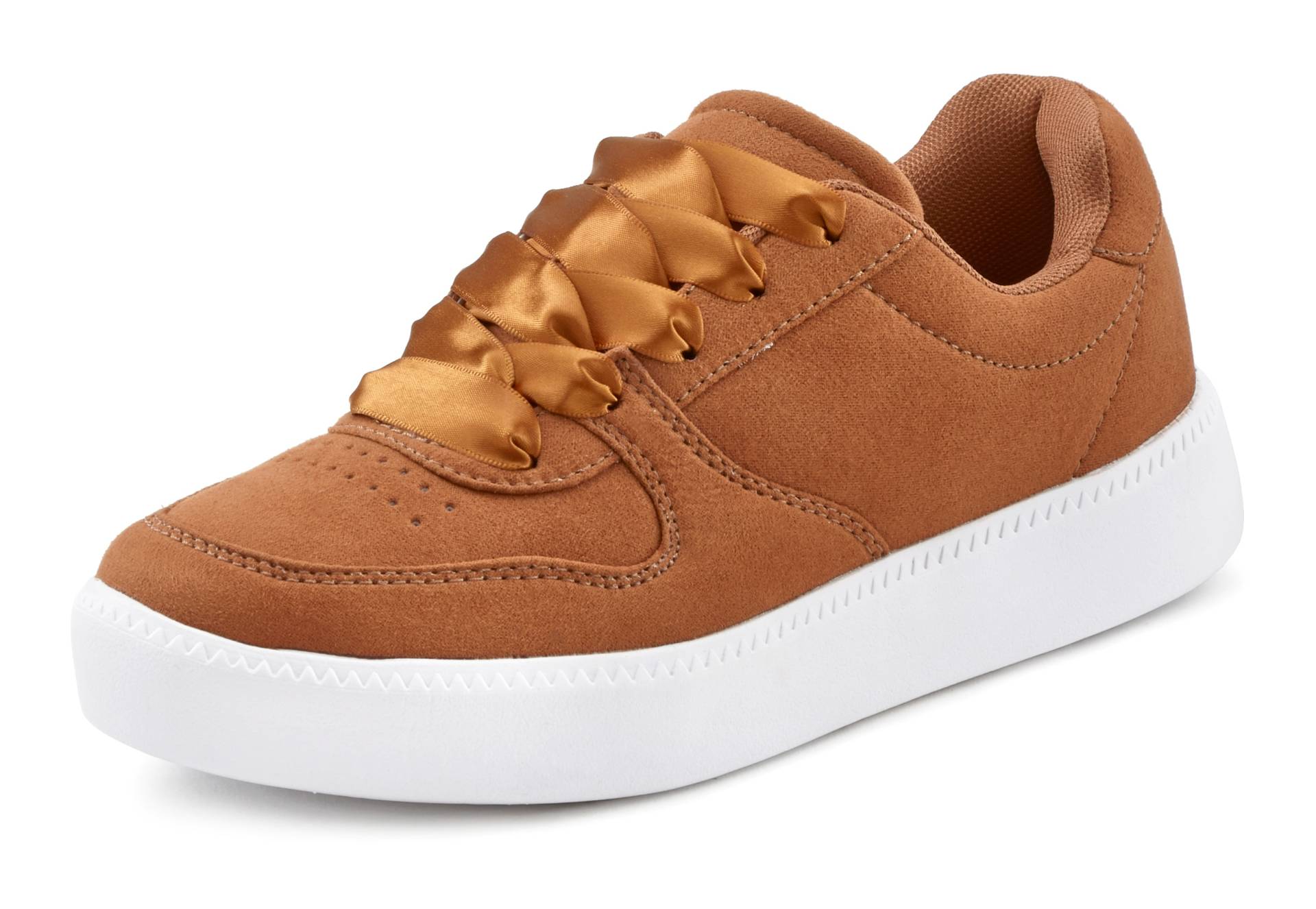 LASCANA Sneaker, Schnürhalbschuh ultraleicht, Satinschnürung, im Retro-Look VEGAN von LASCANA