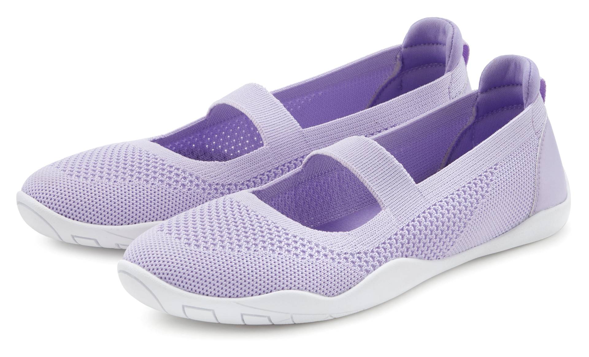 LASCANA Sneaker Ballerinas »Riemchenballerina«, Freizeitschuh, Slipper, Halbschuh superleicht, flexible Sohle VEGAN von LASCANA