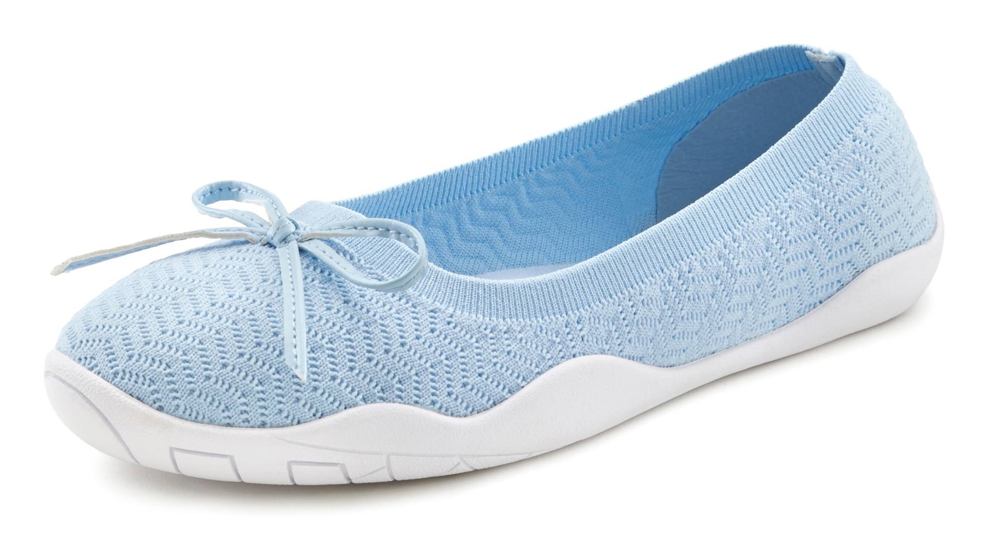 LASCANA Sneaker Ballerinas »Slip-On-Sneaker«, mit flacher & flexibler Sohle, superleicht, Slipper, Halbschuh VEGAN von LASCANA