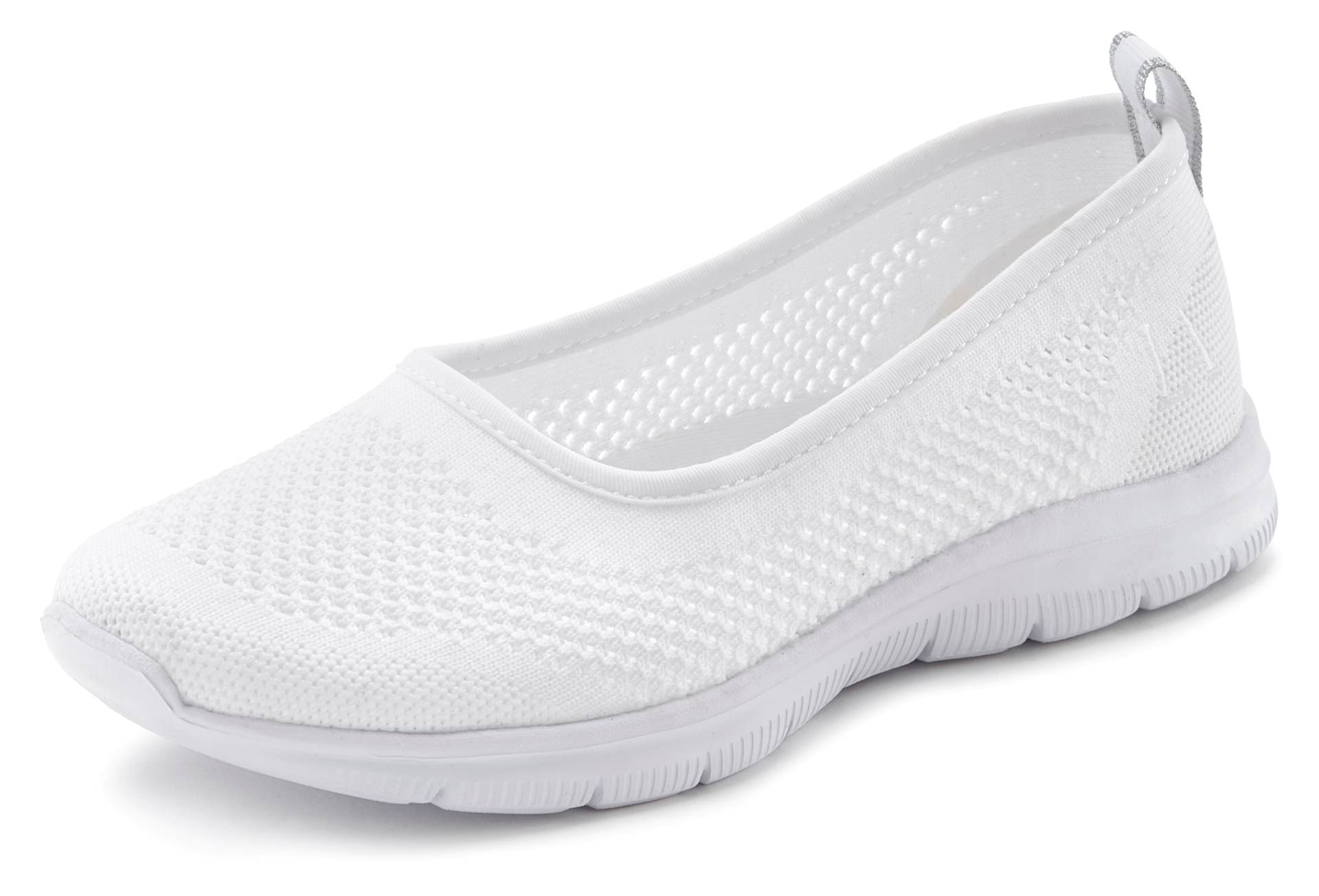 LASCANA Sneaker Ballerinas »ultraleichter Slipper, Slip-On-Sneaker«, Freizeitschuh aus Mesh, weicher Innensohle VEGAN von LASCANA