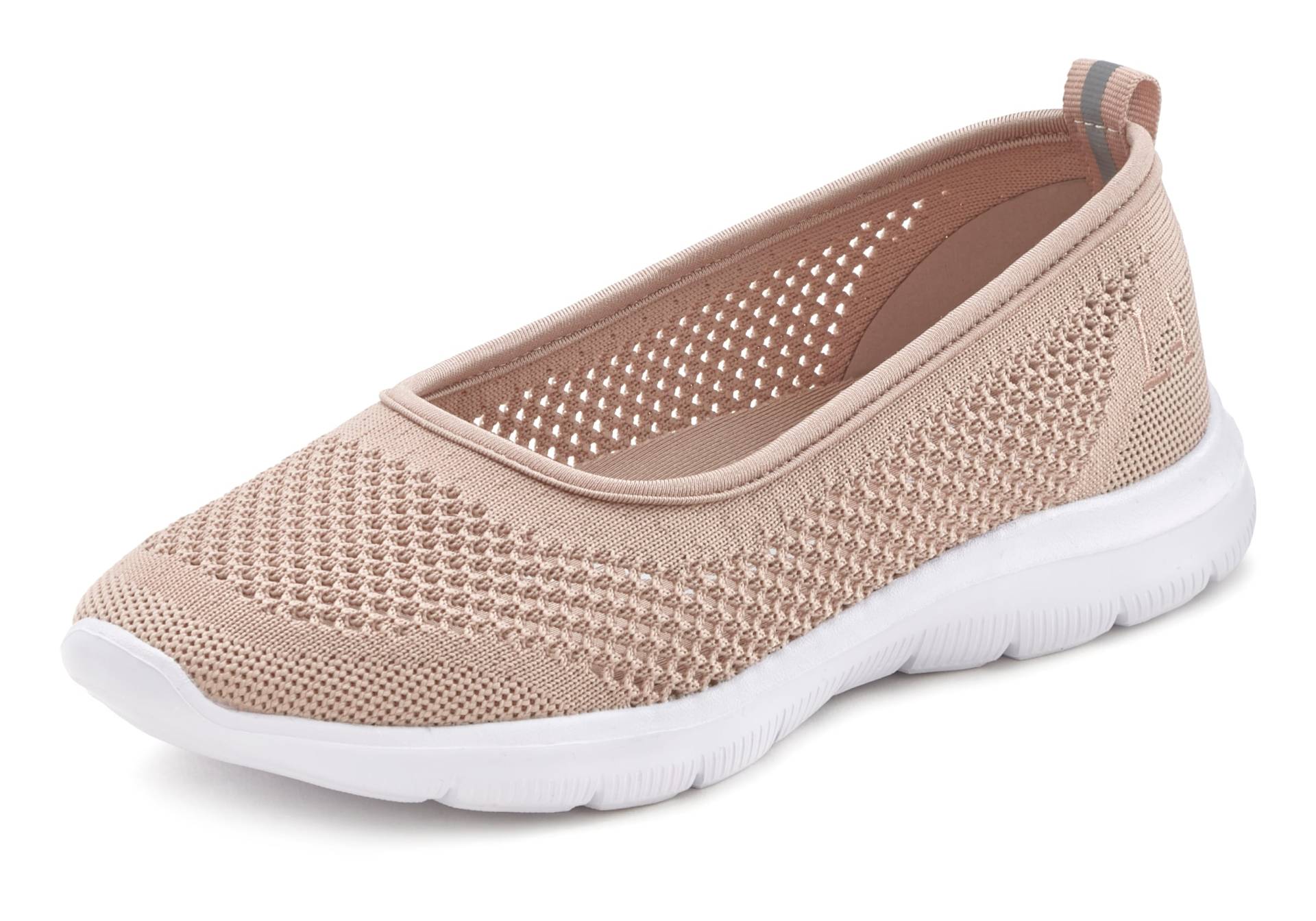 LASCANA Sneaker Ballerinas »ultraleichter Slipper, Slip-On-Sneaker«, Freizeitschuh aus Mesh, weicher Innensohle VEGAN von LASCANA