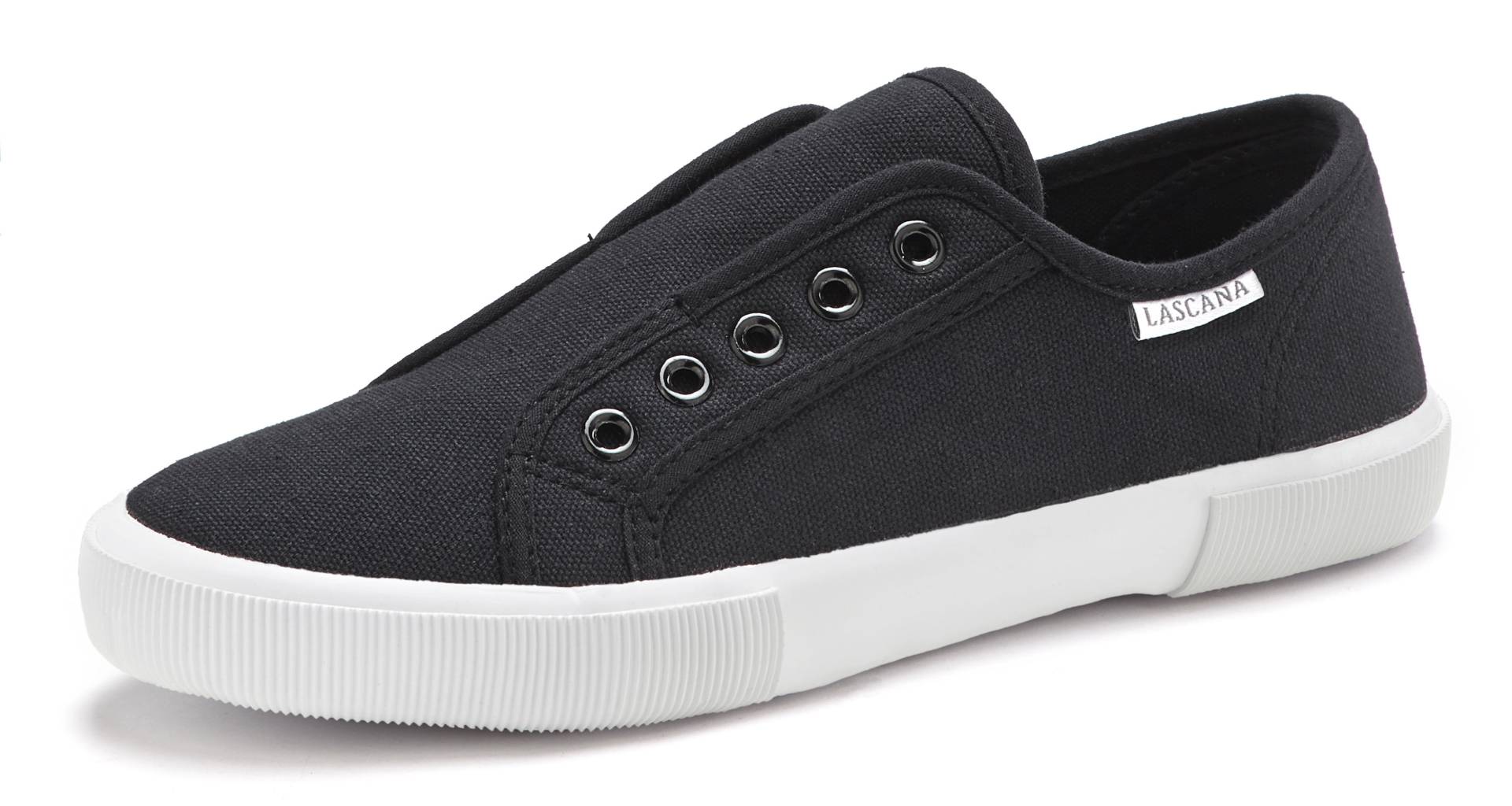 LASCANA Sneaker, Slipper, Halbschuh, Slip-On-Sneaker bequem zum Reinschlüpfen von LASCANA