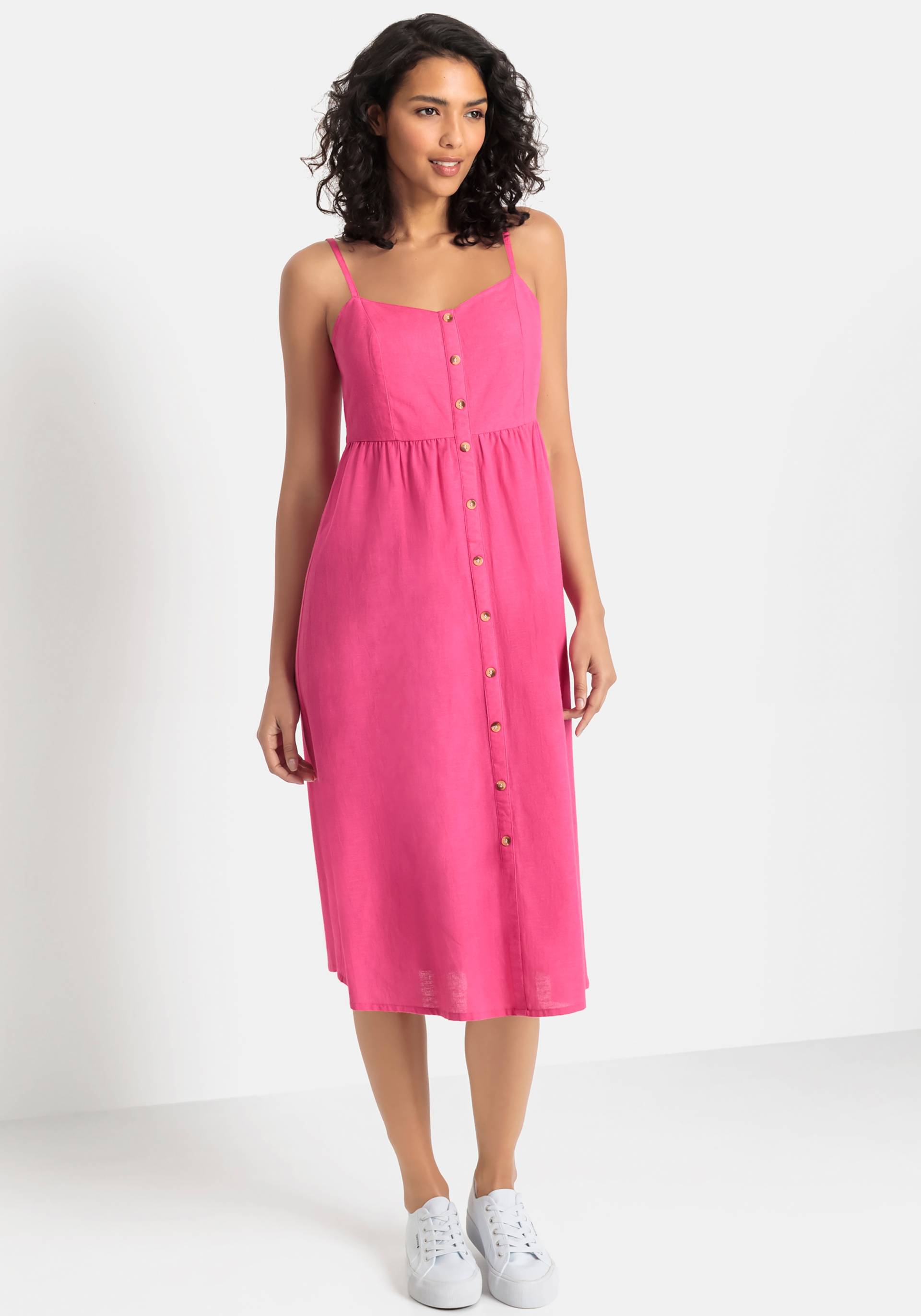 LASCANA Sommerkleid, aus Leinenmix mit Baumwolle, Midikleid, Strandkleid LASCANA Sommerkleid, aus Leinenmix mit Baumwolle, Midikleid, Strandkleid von LASCANA