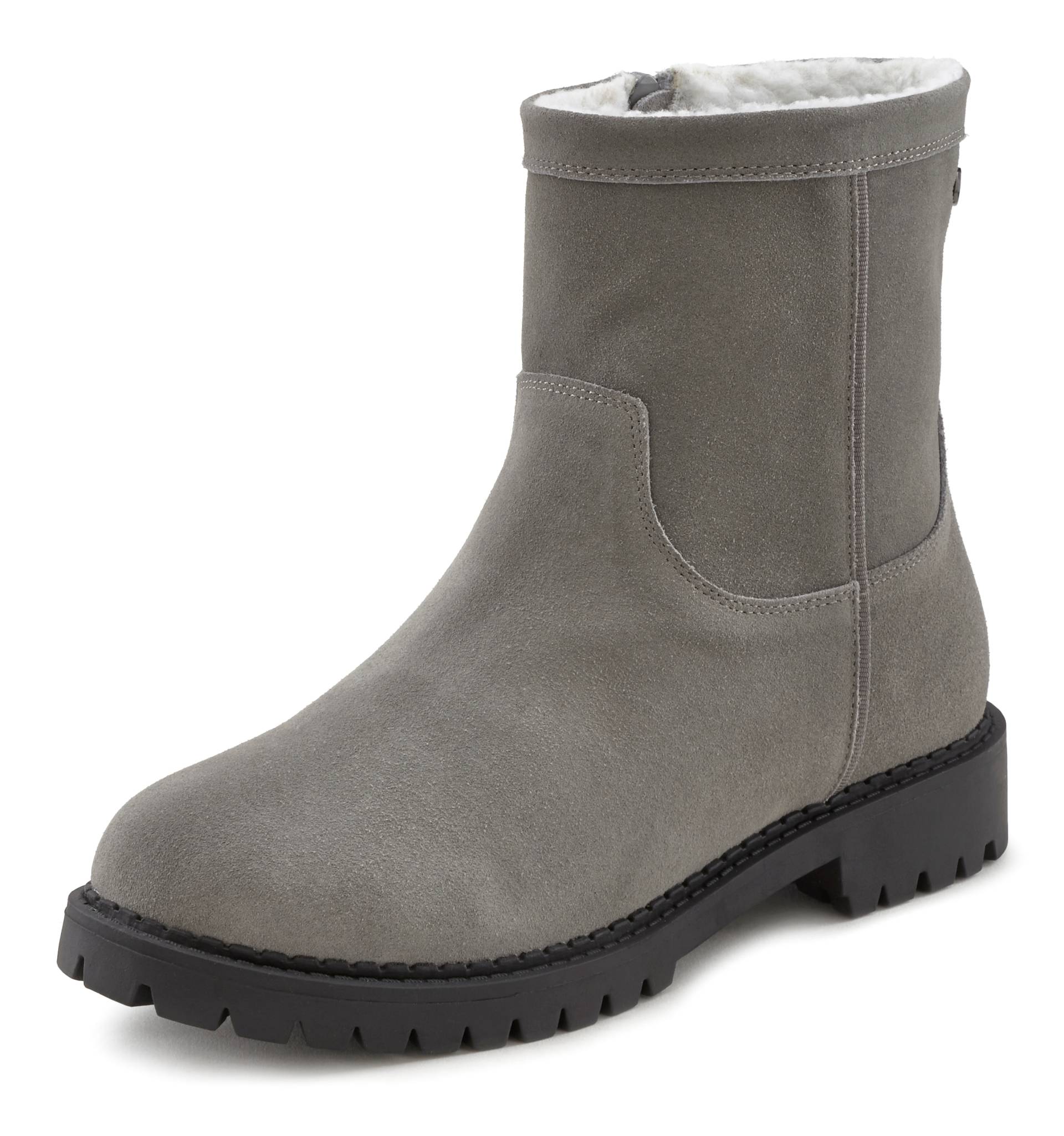 LASCANA Winterstiefel, aus Leder, Warmfutter und Profilsohle, Boots, Snowboots, Stiefelette von LASCANA