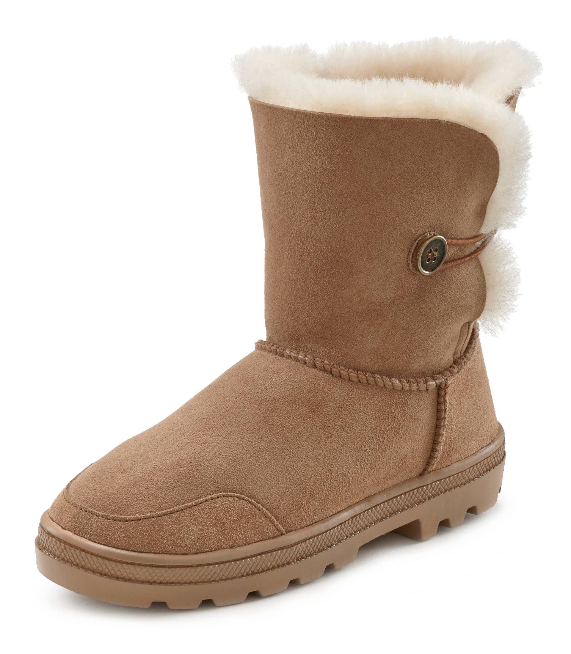 LASCANA Winterstiefel, aus kuscheligem Lammfell, robuste Sohle, Winterstiefelette, Snowboots von LASCANA