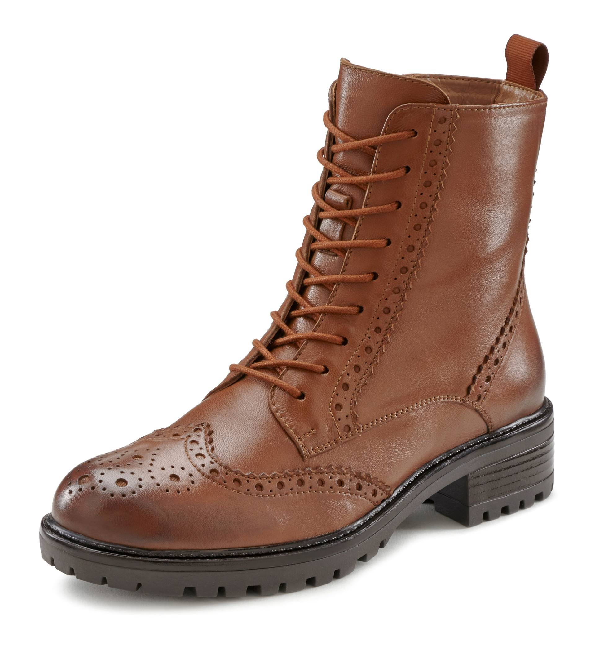 LASCANA Schnürboots, Schnürstiefelette, Ankle Boots, Leder, Schnüren & Reissverschluss LASCANA Schnürboots, Schnürstiefelette, Ankle Boots, Leder, Schnüren & Reissverschluss von LASCANA