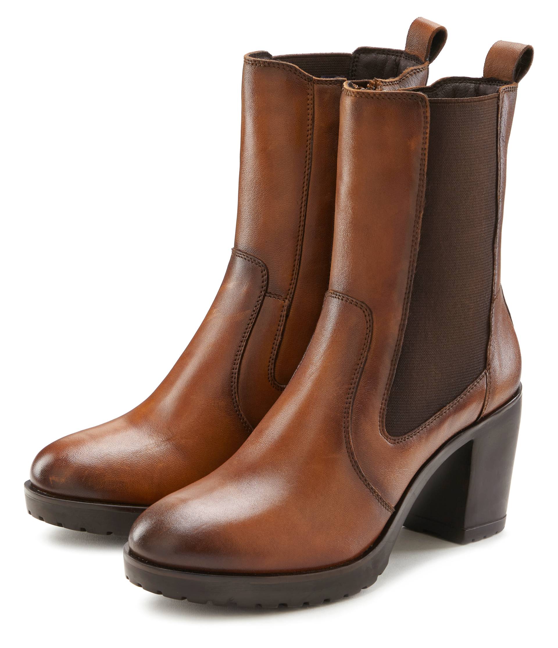 LASCANA Stiefelette, aus Leder im Chelsea-Look, Stiefel, Boots von LASCANA