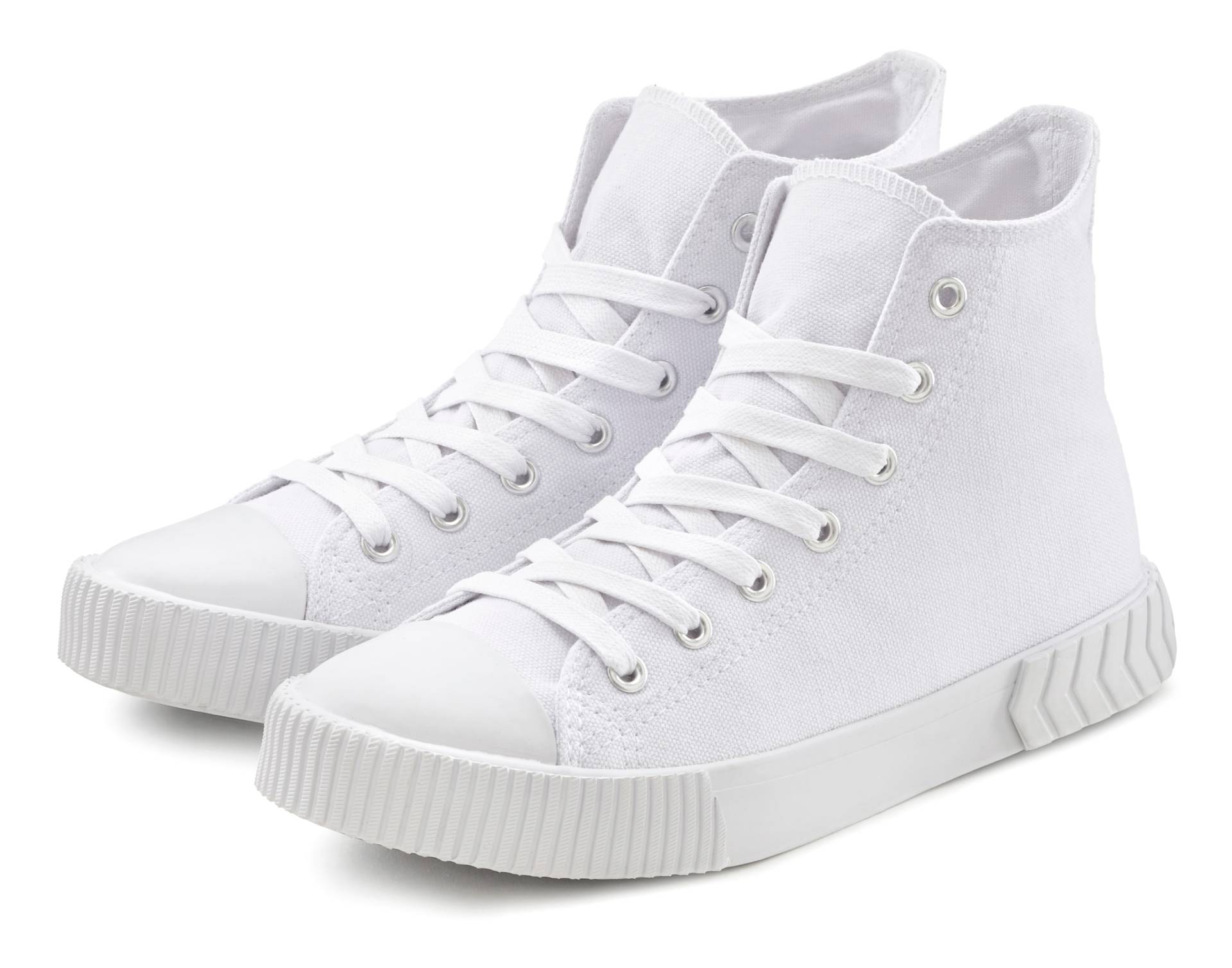 LASCANA Stiefelette, aus Textil zum Schnüren, High-Sneaker, Schnür-Boots LASCANA Stiefelette, aus Textil zum Schnüren, High-Sneaker, Schnür-Boots von LASCANA