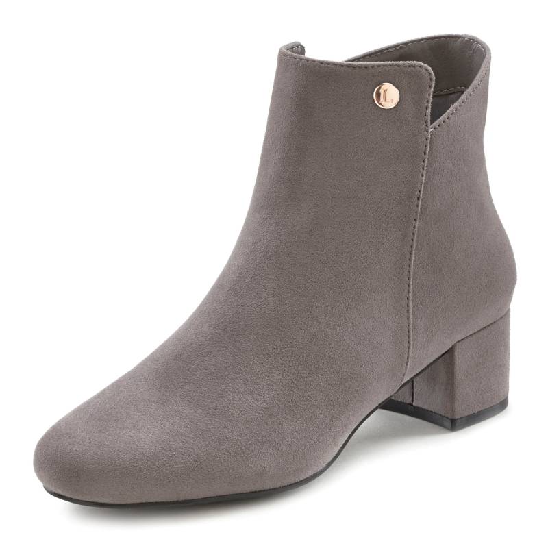 LASCANA Stiefelette, mit bequemen Blockabsatz, Ankle Boots, Stiefel VEGAN von LASCANA