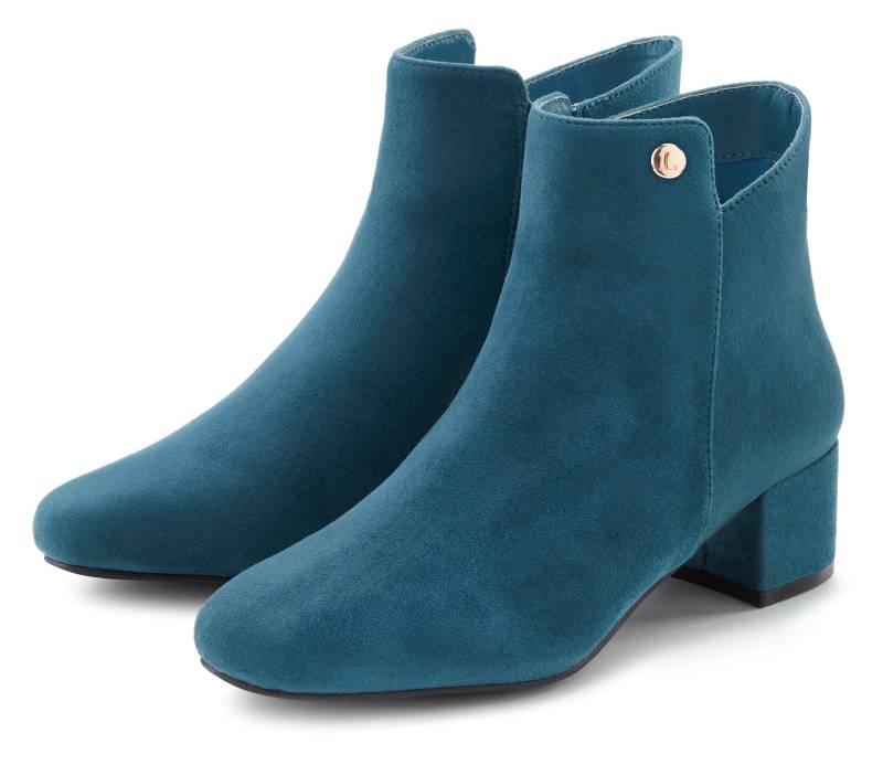 LASCANA Stiefelette, mit bequemen Blockabsatz, Ankle Boots, Stiefel VEGAN von LASCANA