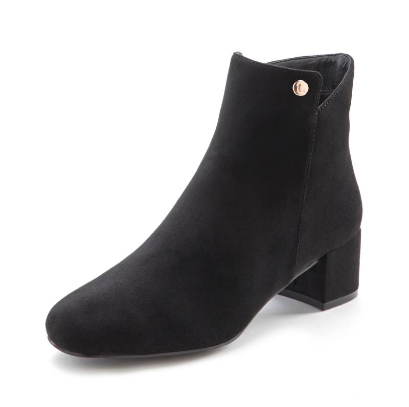 LASCANA Stiefelette, mit bequemen Blockabsatz, Ankle Boots, Stiefel VEGAN von LASCANA