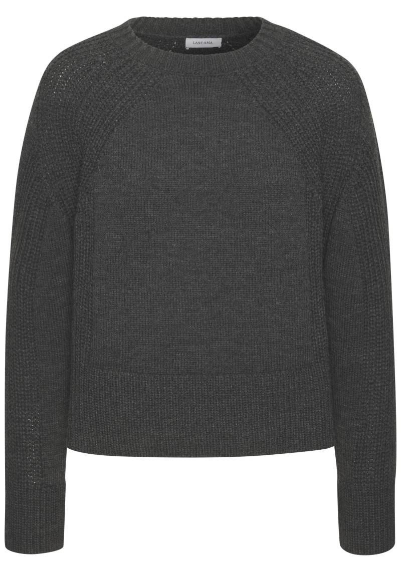 LASCANA Strickpullover, mit Grobstrick-Details, Damen Pullover mit Rundhals von LASCANA