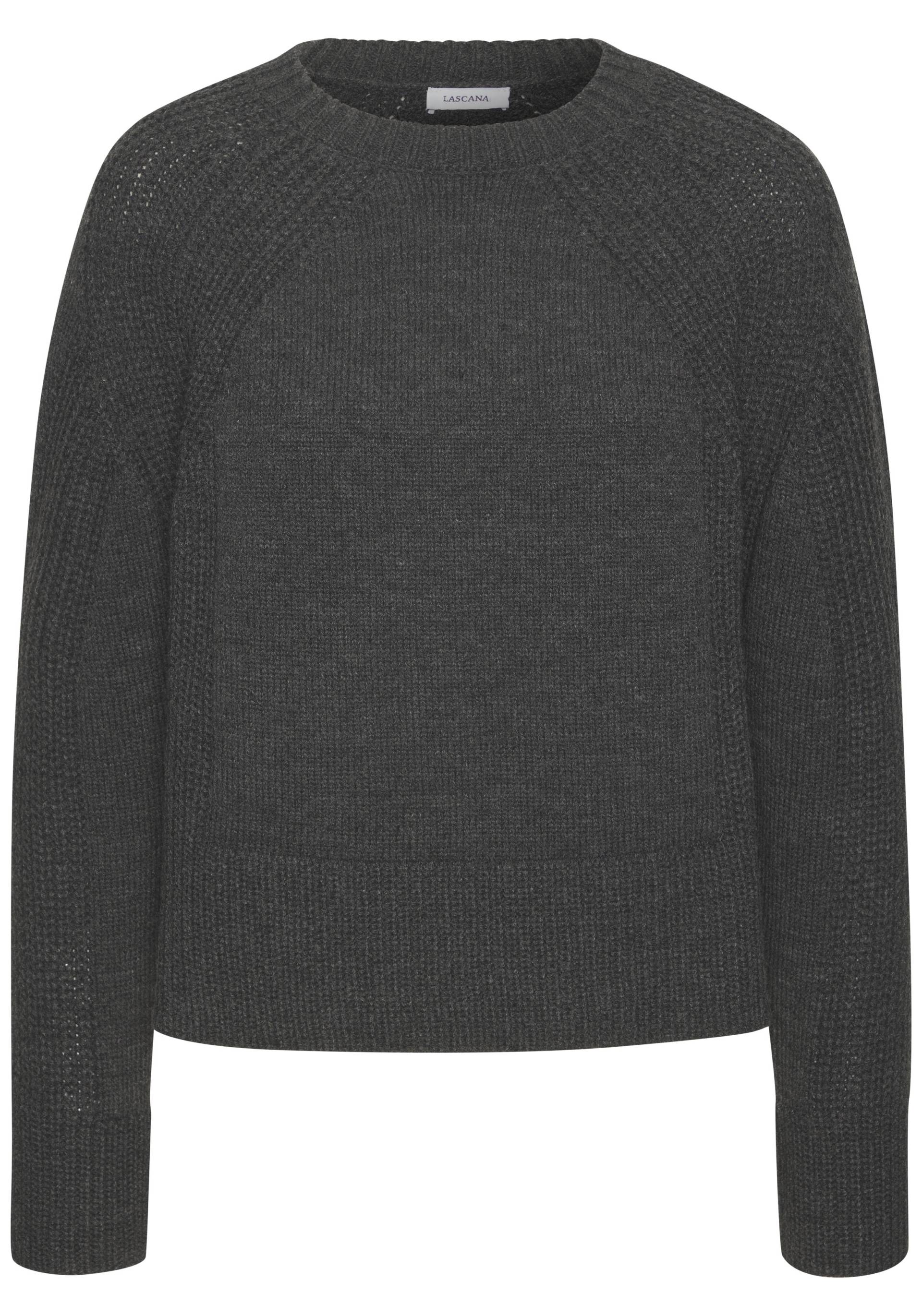 LASCANA Strickpullover, mit Grobstrick-Details, Damen Pullover mit Rundhals von LASCANA