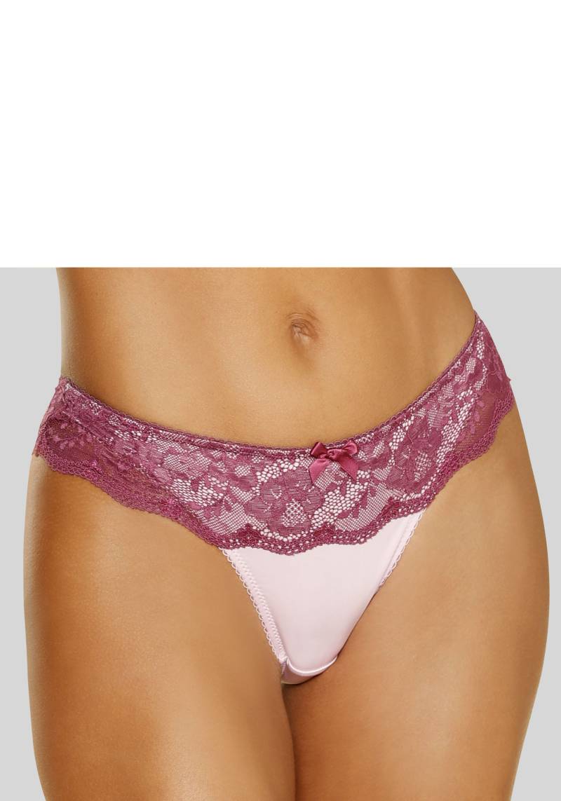 LASCANA String, mit breitem Bund aus blumiger Spitze, Dessous von LASCANA