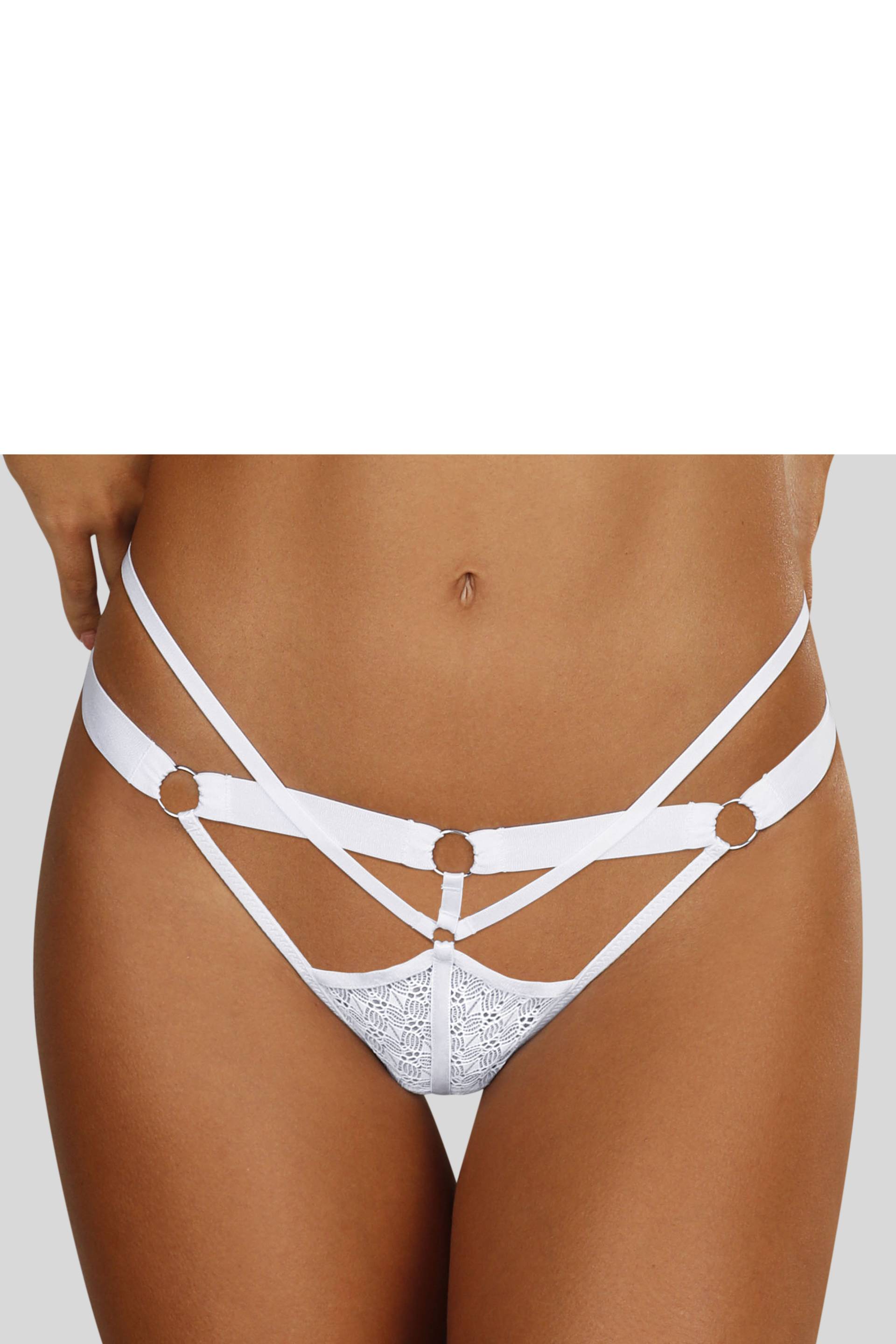 LASCANA String »Tilda«, mit aufregender Bänder-Optik und edlen Metallringen von LASCANA