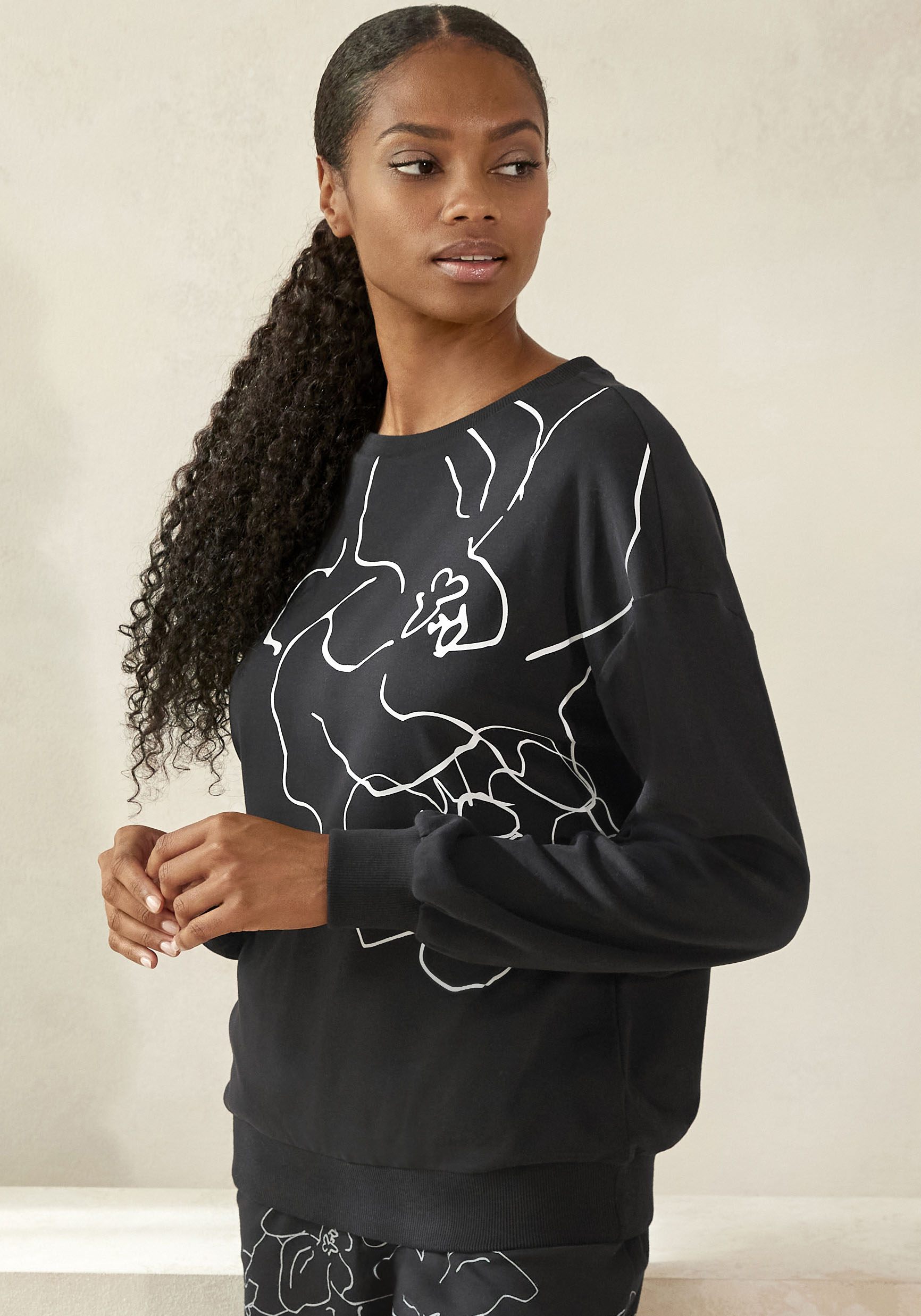 LASCANA Sweatshirt, mit Druck, Loungewear von LASCANA