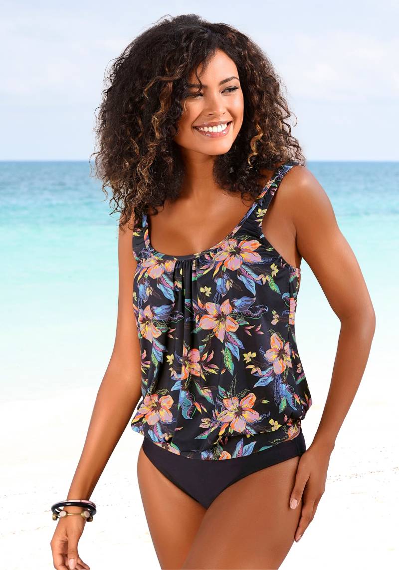 LASCANA Tankini-Top »Malia«, mit lockerem Schnit und tropischem Print von LASCANA