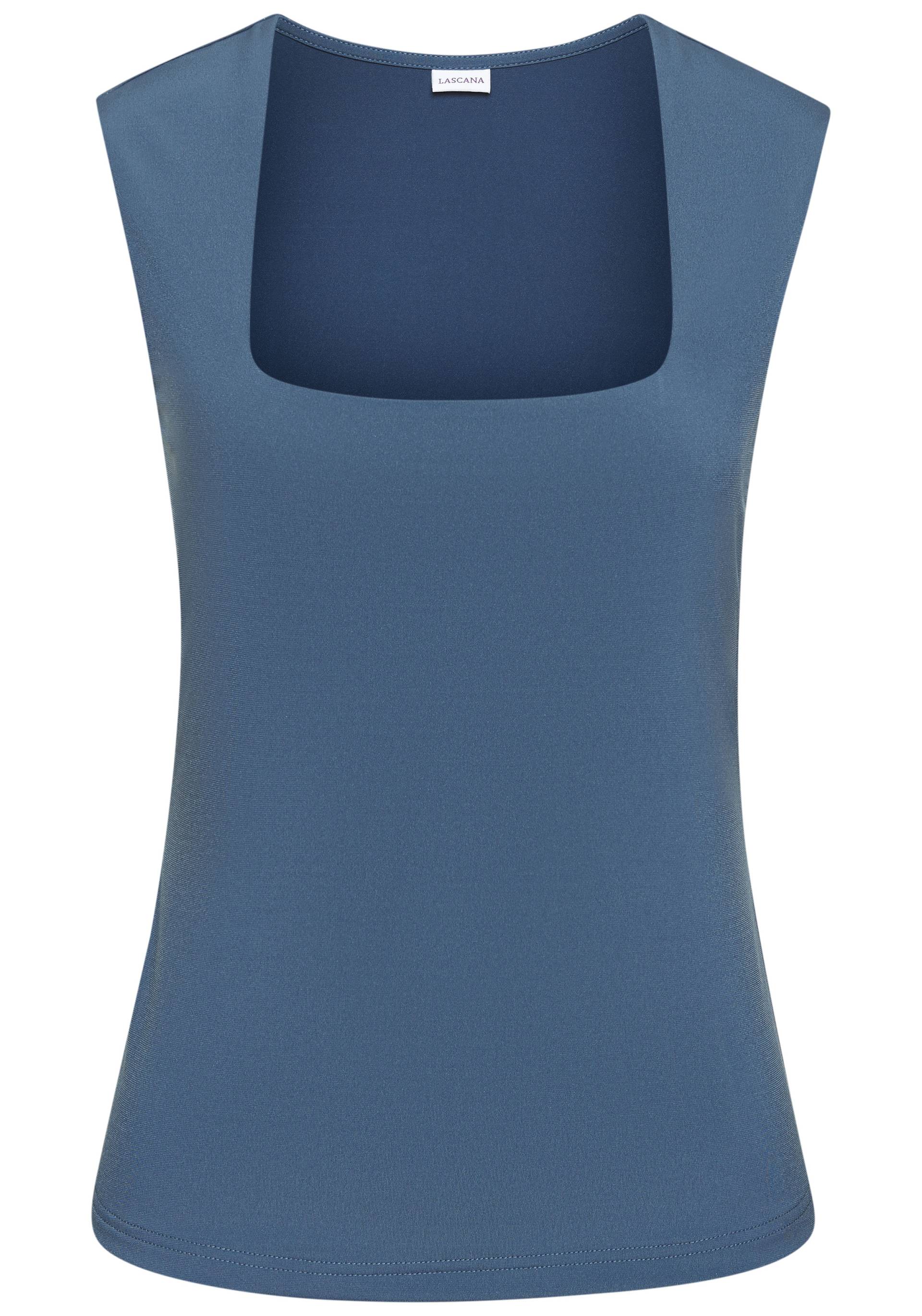 LASCANA Tanktop, aus bügelfreiem Material, elegantes Basic-Top mit breiten Trägern von LASCANA