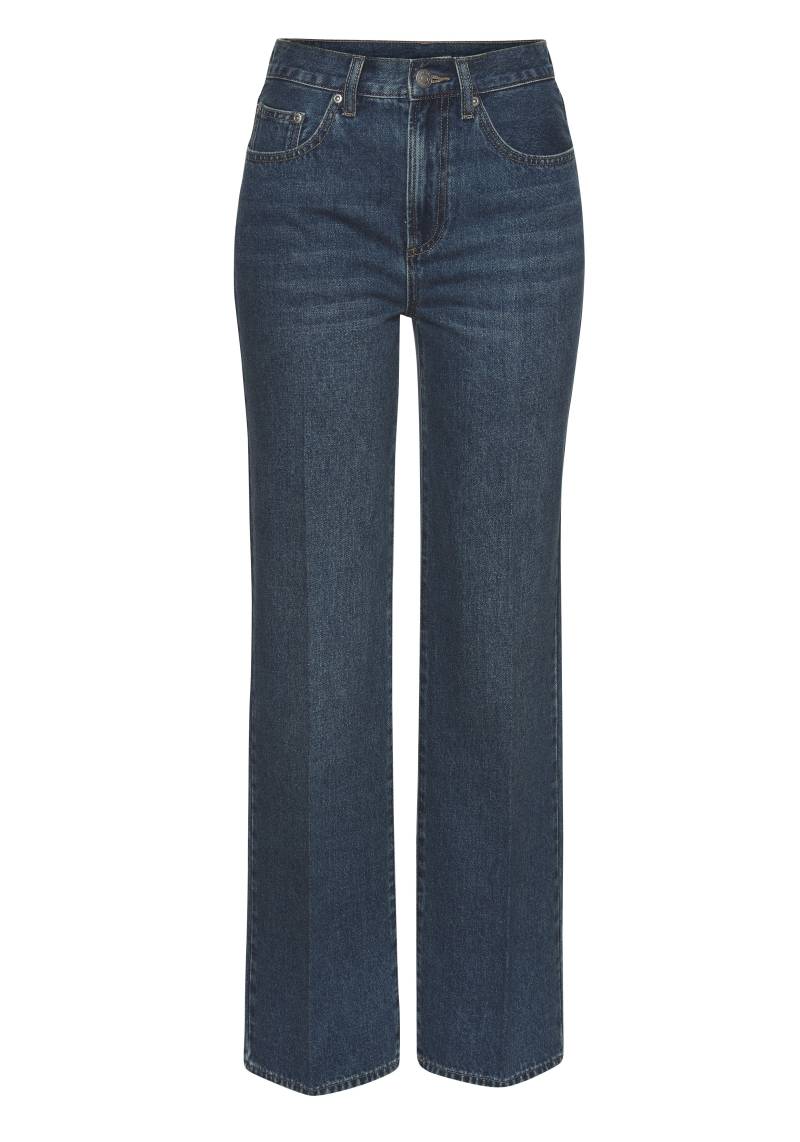 LASCANA Weite Jeans, mit hohem Bund und 5-Pocket-Style, Wide-Leg Jeans von LASCANA