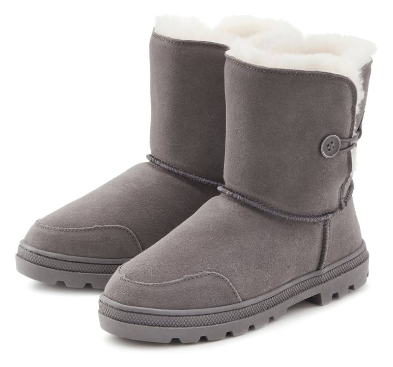 LASCANA Winterstiefel, aus kuscheligem Lammfell, robuste Sohle, Winterstiefelette, Snowboots von LASCANA