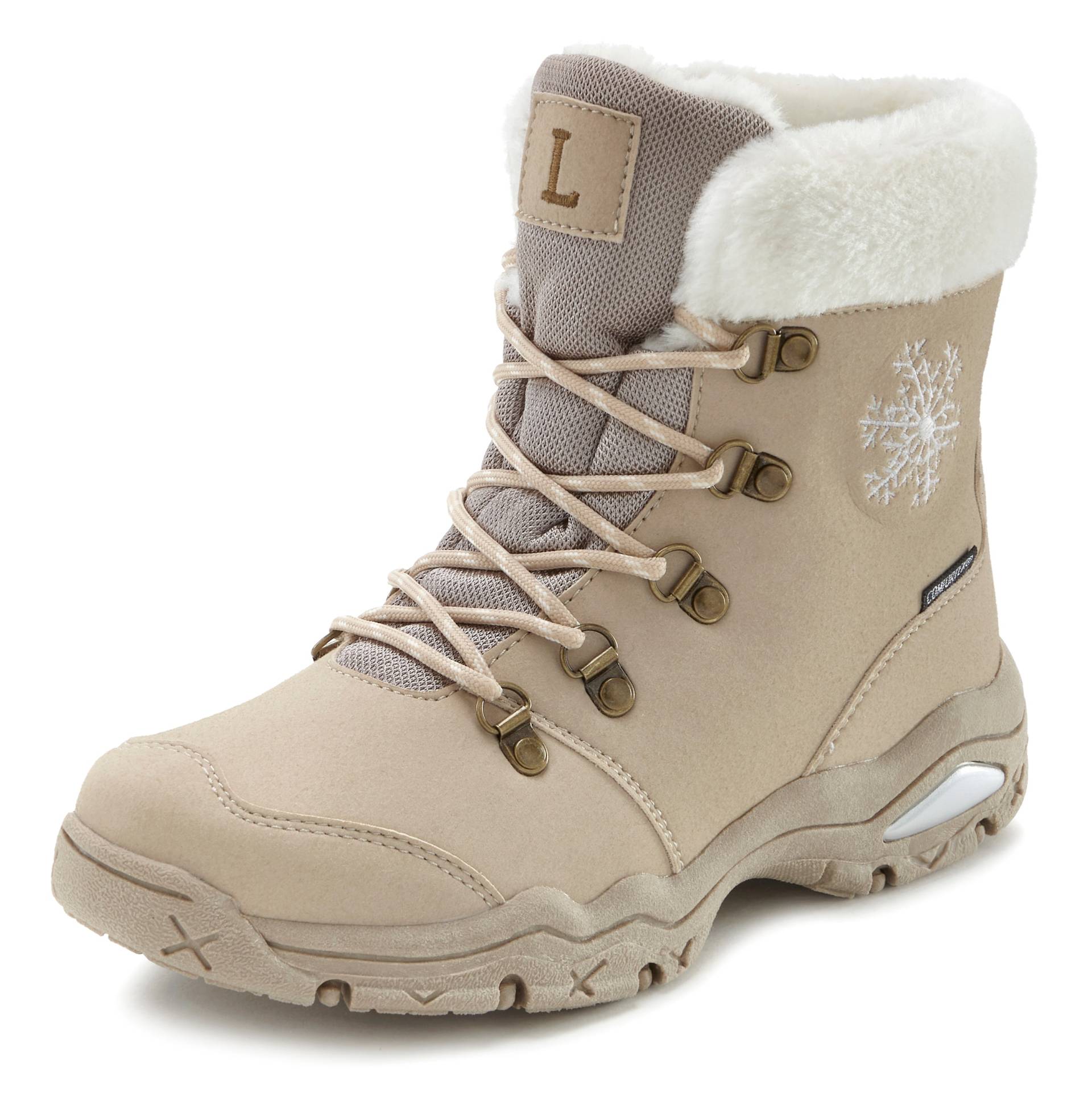 LASCANA Winterstiefelette, Stiefelette,Stiefel,Winterstiefel wind-& wasserabweisender Tex-Membran von LASCANA