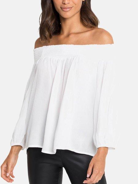 Schulterfreies Top Summer Kapsel Damen Weiss M von LASCANA