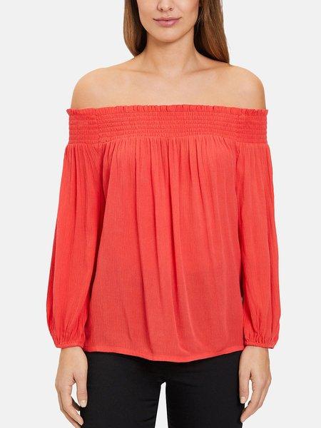 Schulterfreies Top Summer Kapsel Damen Rot Bunt S von LASCANA