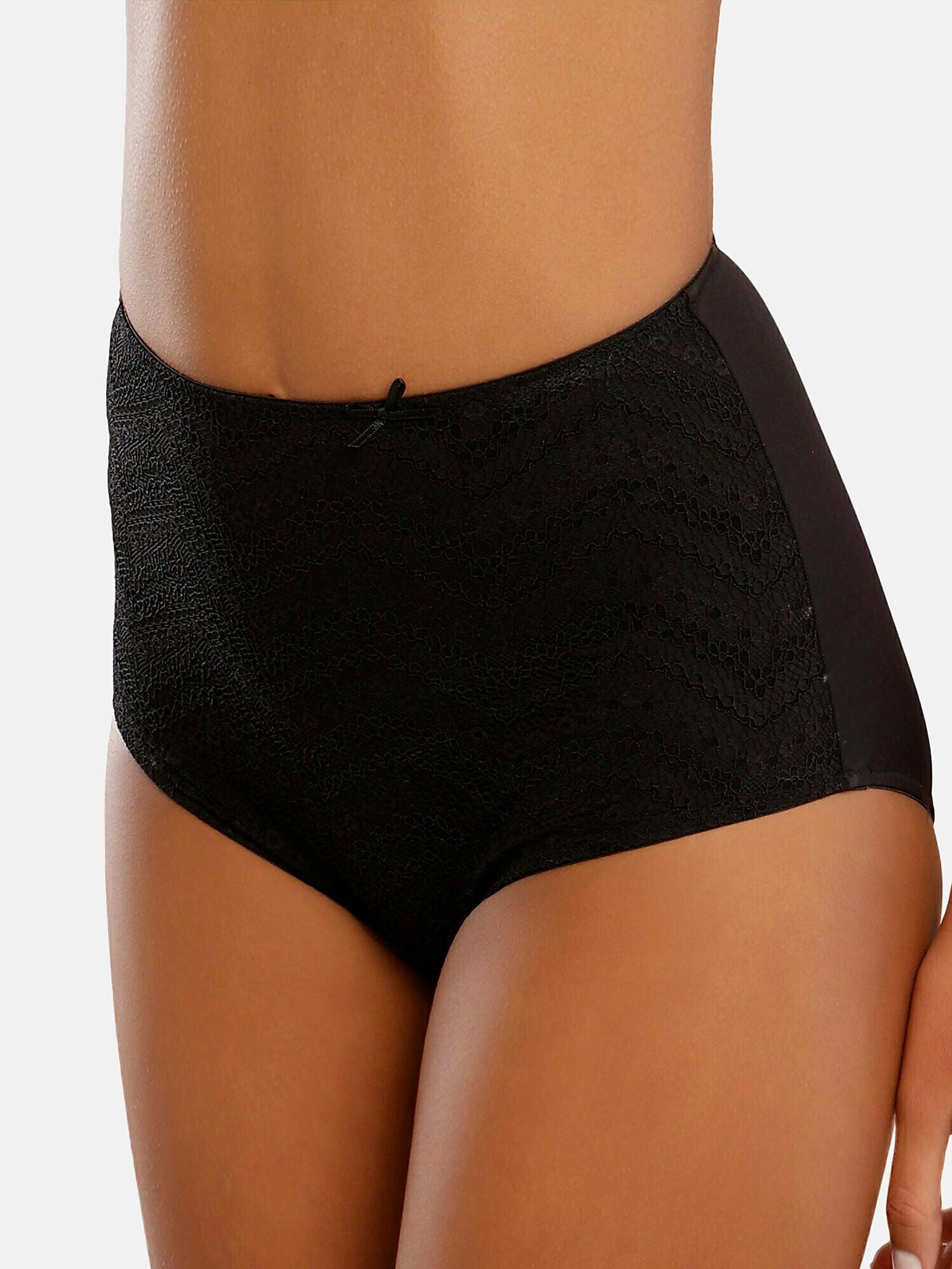 Slip Mit Hoher Taille Perfect Basics Damen Schwarz XL von LASCANA