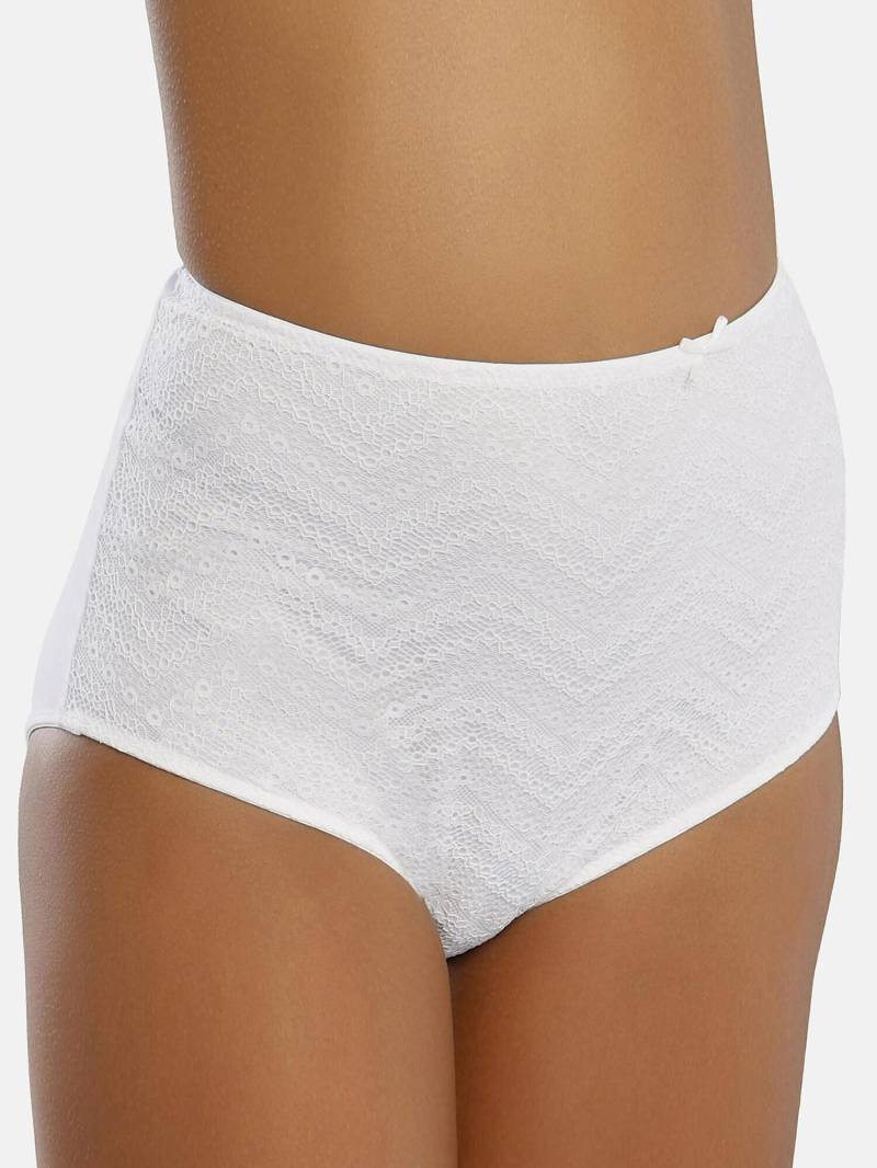 Slip Mit Hoher Taille Perfect Basics Damen Weiss L von LASCANA