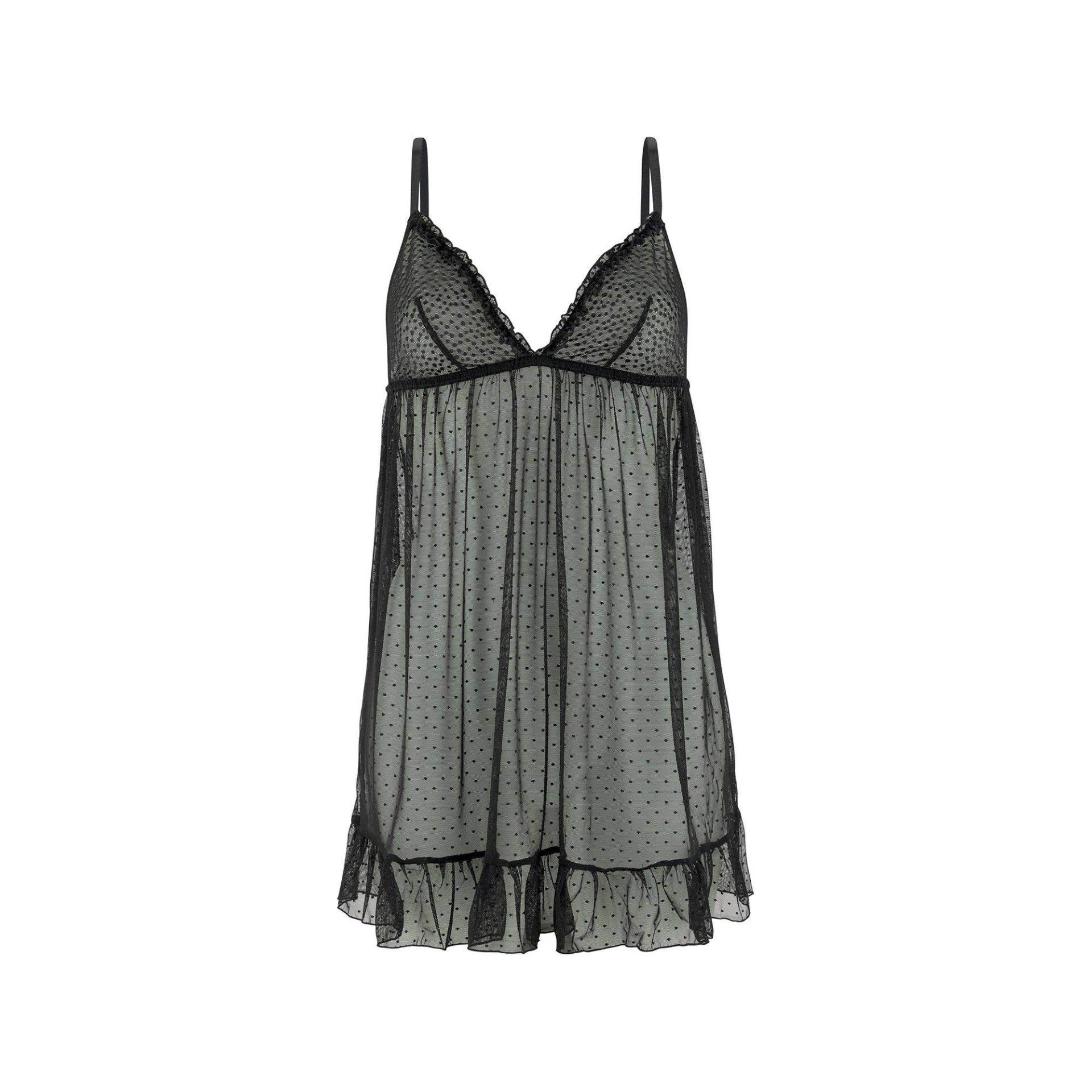 Spitzen-negligé Damen Black C/75 von LASCANA