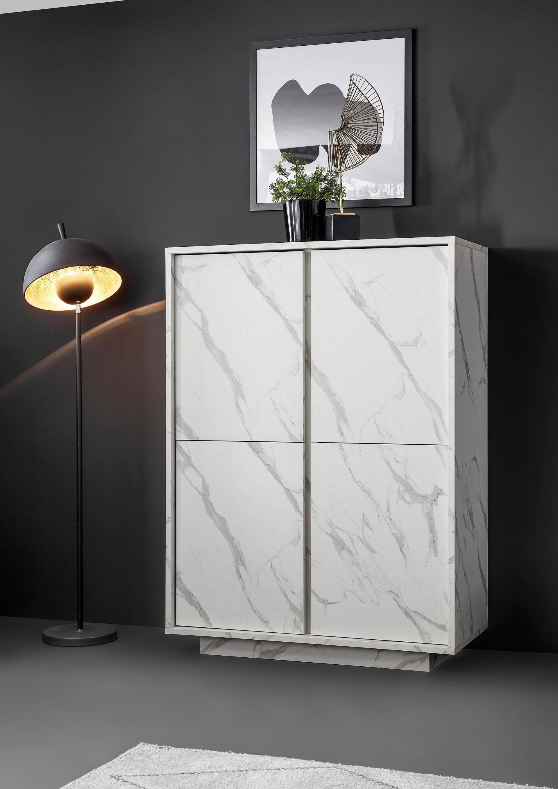 INOSIGN Highboard »Carrara«, grifflos von INOSIGN