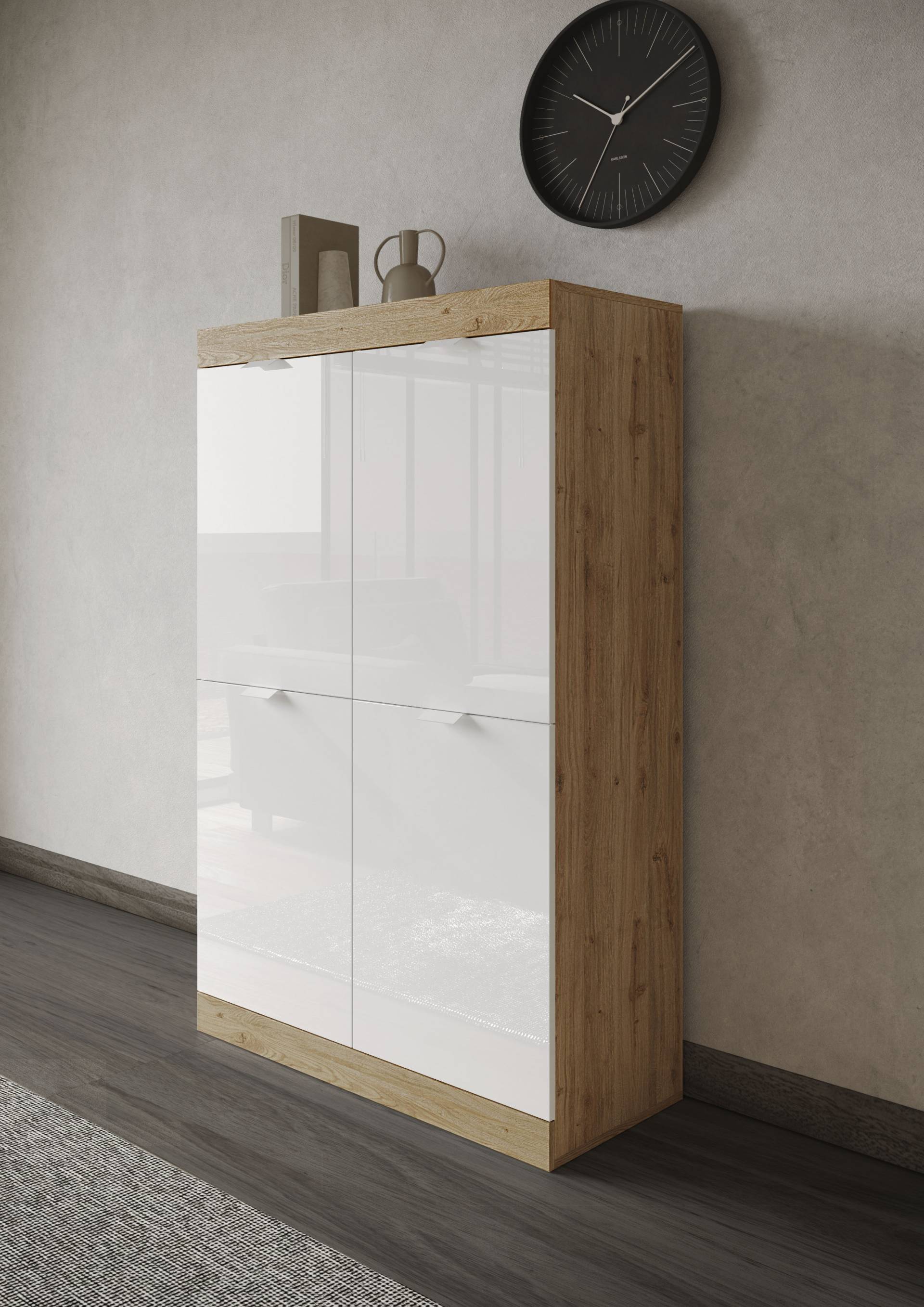 INOSIGN Highboard »Slim«, Breite 91 cm, weiss Hochglanz Lack von INOSIGN