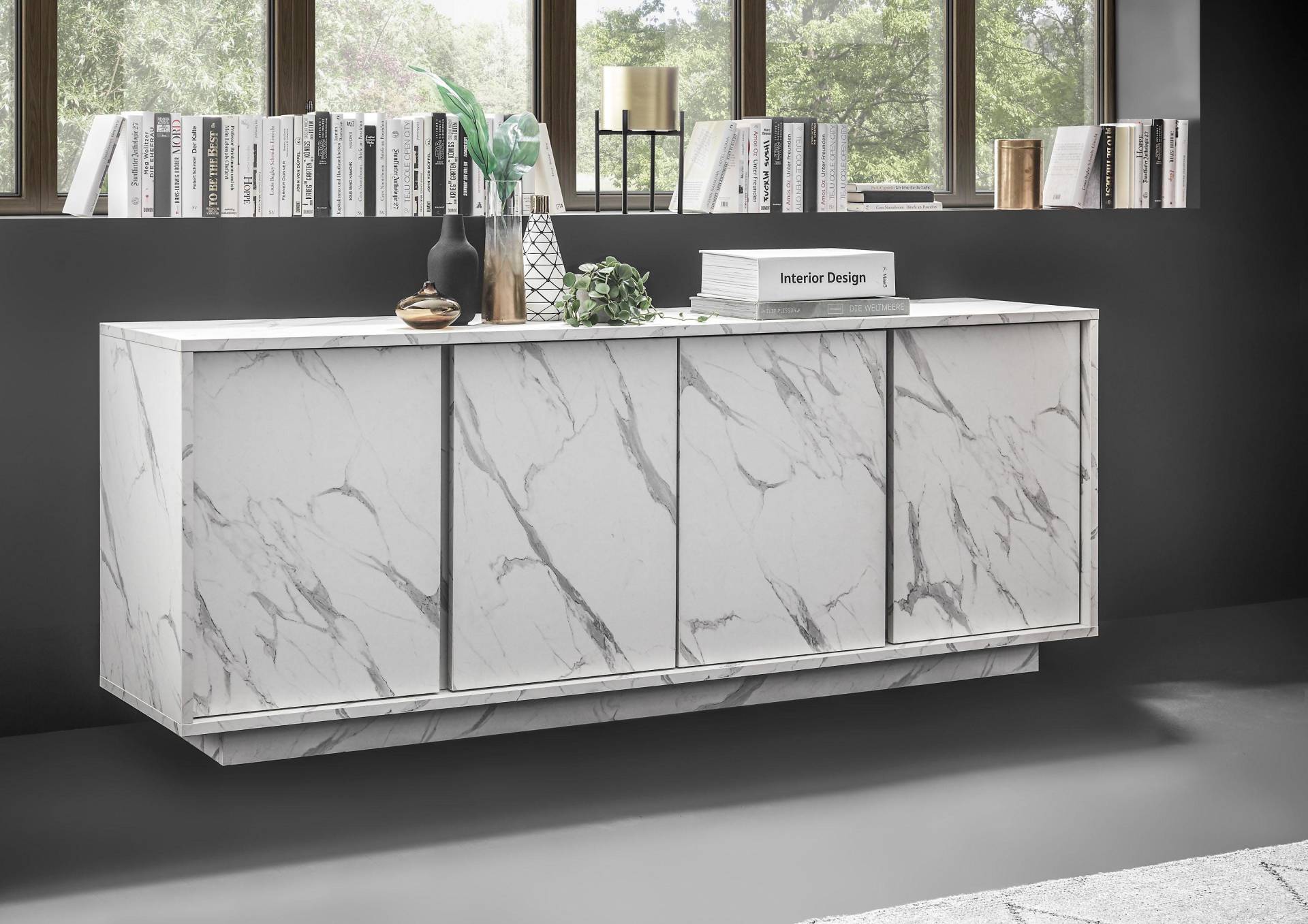 INOSIGN Sideboard »Carrara«, grifflos von INOSIGN