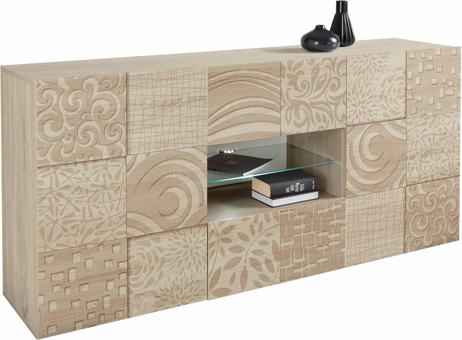 INOSIGN Sideboard »Miro«, Breite 181 cm mit dekorativem Siebdruck von INOSIGN