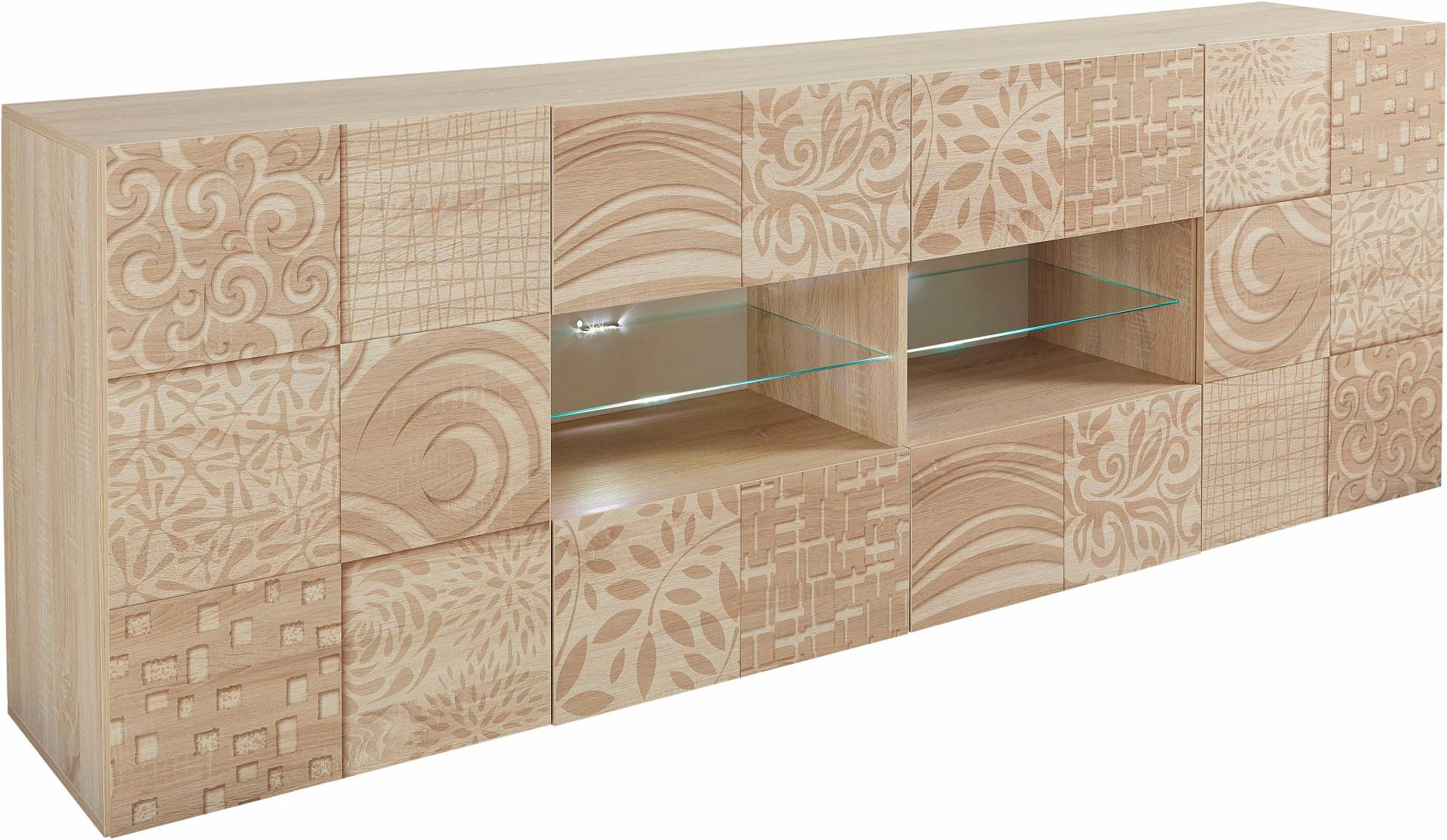 INOSIGN Sideboard »Miro«, Breite 241 cm mit dekorativem Siebdruck von INOSIGN