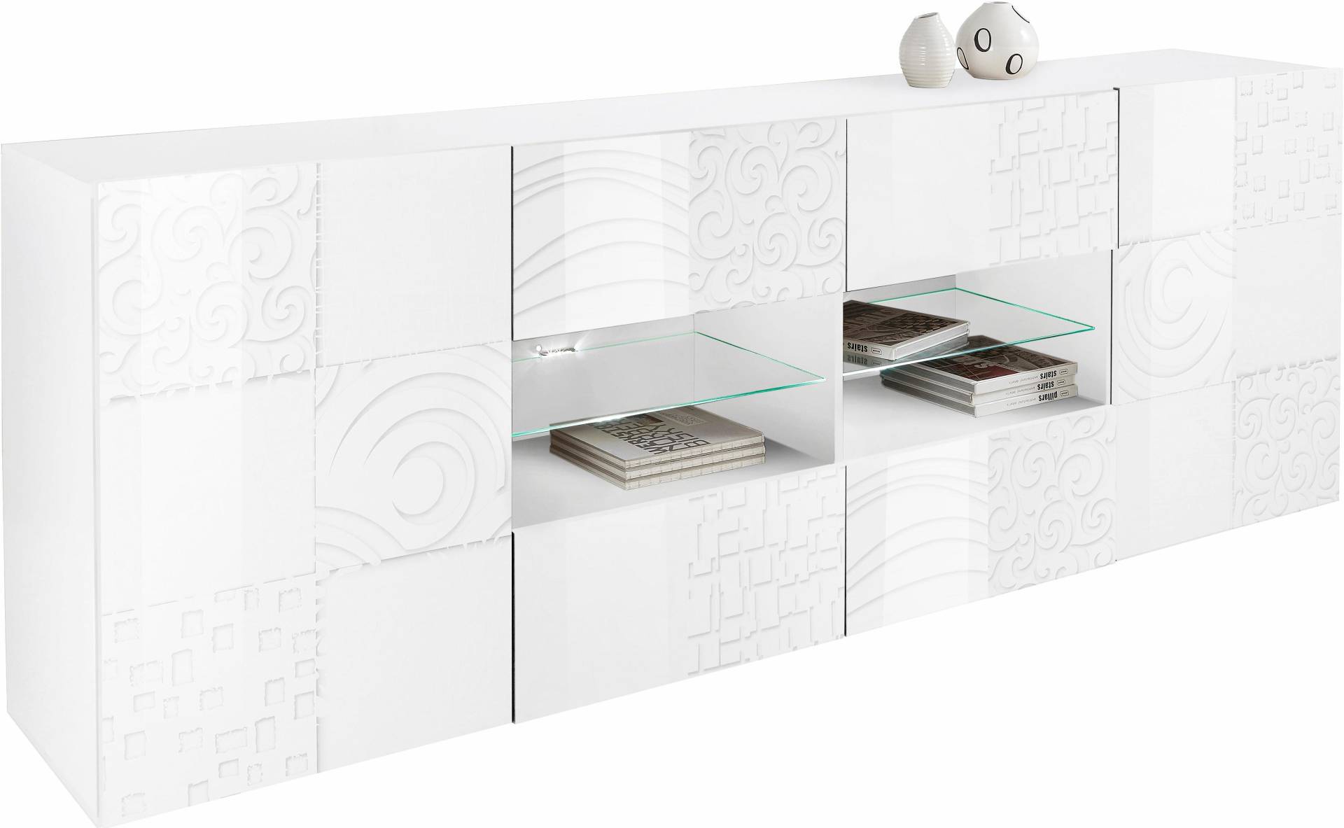 INOSIGN Sideboard »Miro«, Breite 241 cm mit dekorativem Siebdruck von INOSIGN