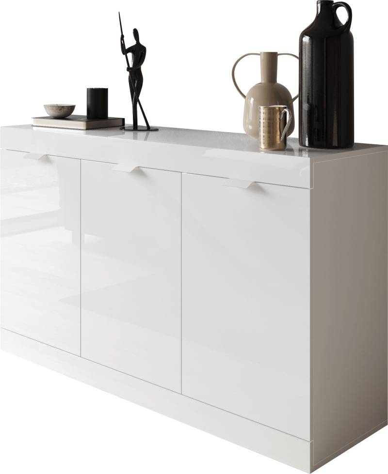 INOSIGN Sideboard »Slim«, Breite 136 cm, weiss Hochglanz Lack von INOSIGN