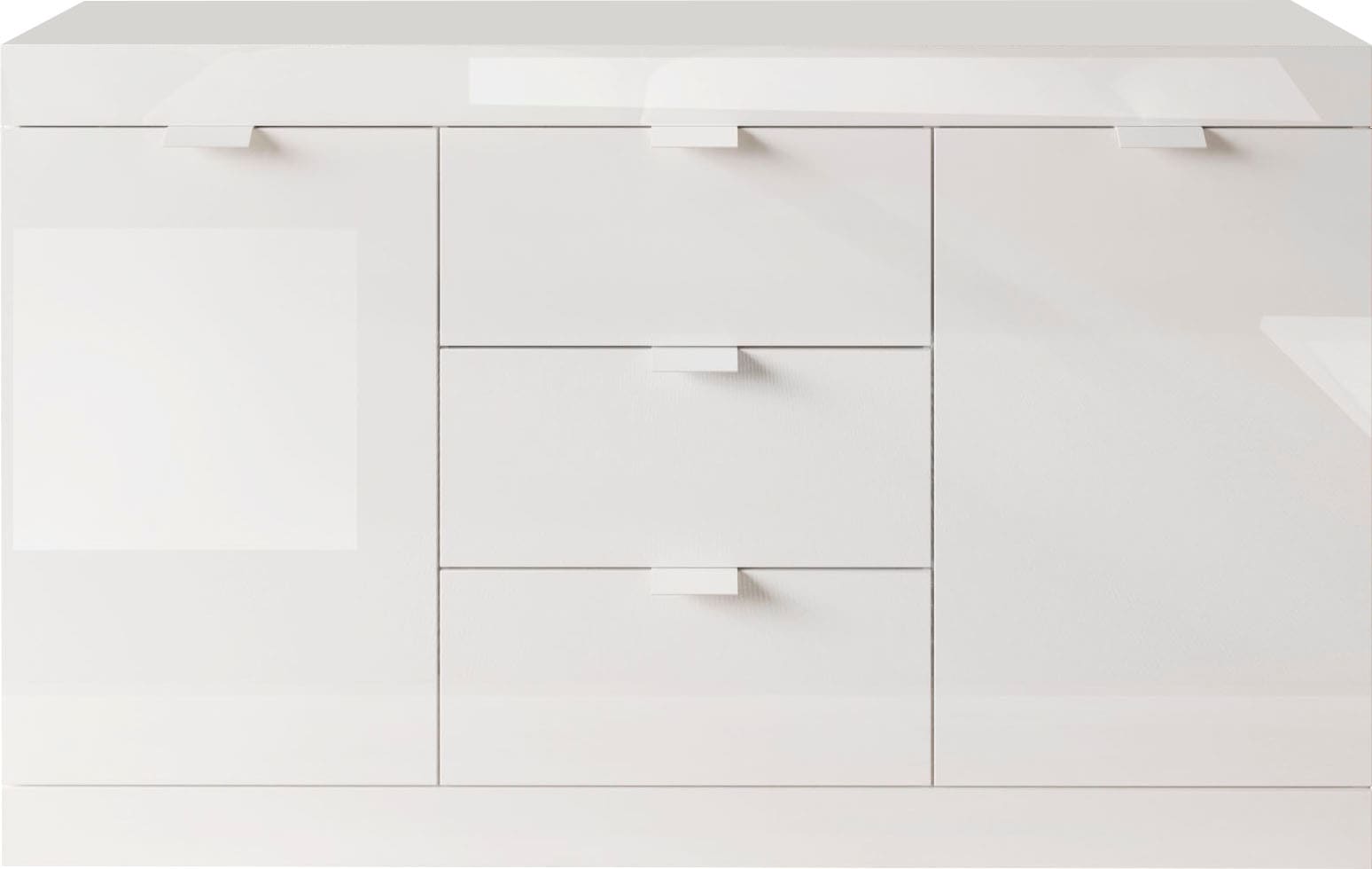 INOSIGN Sideboard »Slim«, Breite 136 cm, weiss Hochglanz Lack von INOSIGN