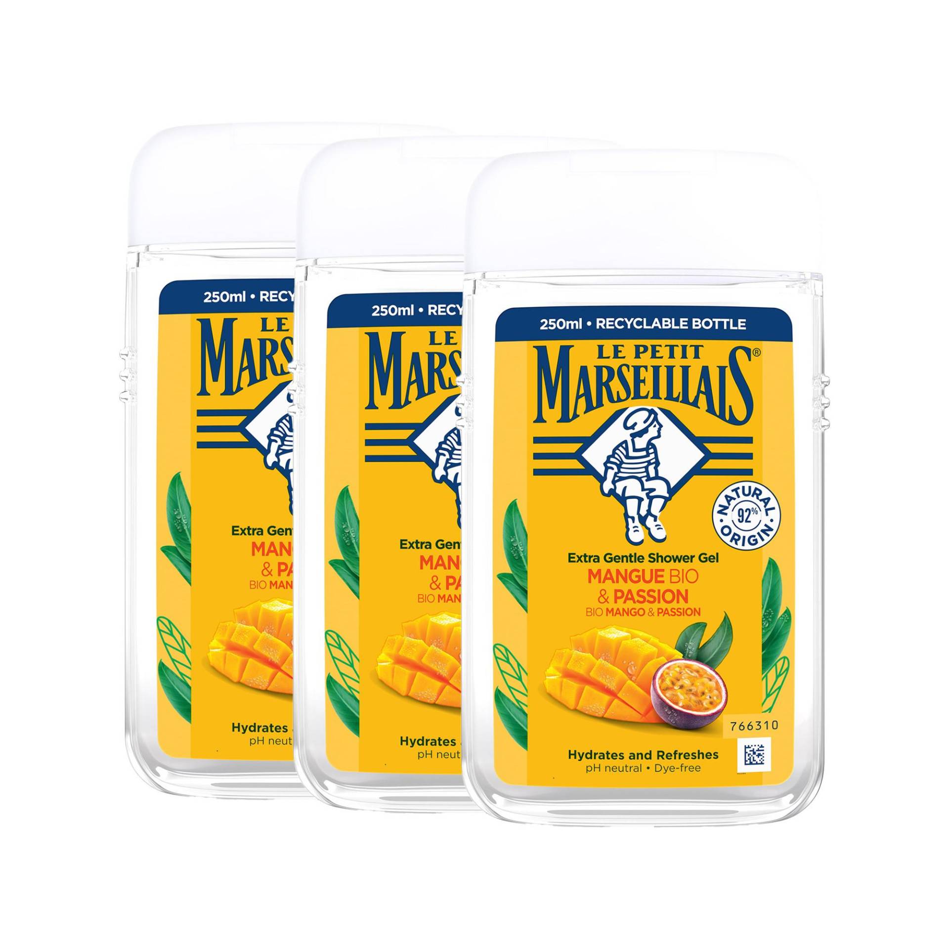 Extra Sanftes Duschgel Mango Und Passionsfrucht Trio Damen  3X250ML von LE PETIT MARSEILLAIS