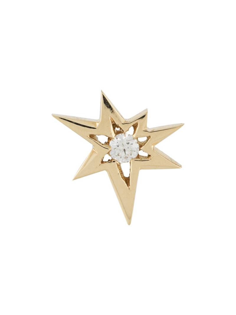 LE STER 18kt yellow gold diamond Bang right stud earring von LE STER