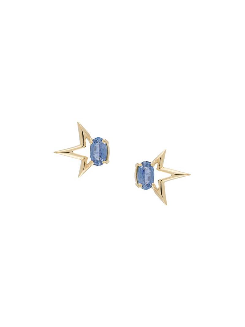 LE STER 18kt yellow gold sapphire Whaam earrings von LE STER