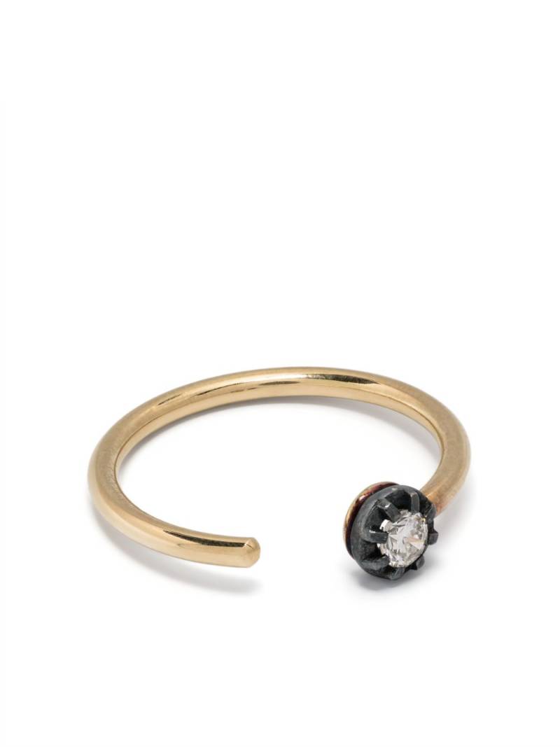 LEANDRA 18kt yellow gold Midnight S diamond ring von LEANDRA