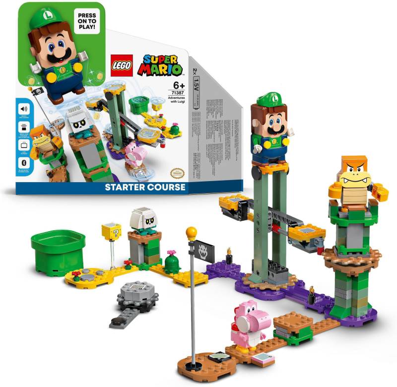 LEGO® Konstruktionsspielsteine »Abenteuer mit Luigi – Starterset (71387), LEGO® Super Mario«, (280 St.), Made in Europe von lego®